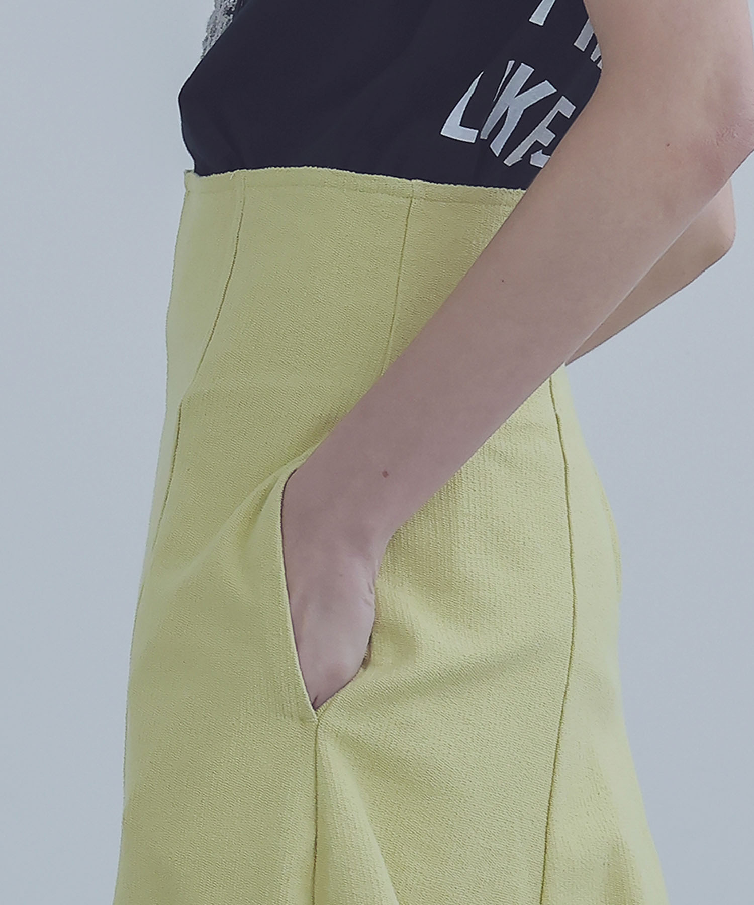 ＜sana＞midlle jersey balloon skirt