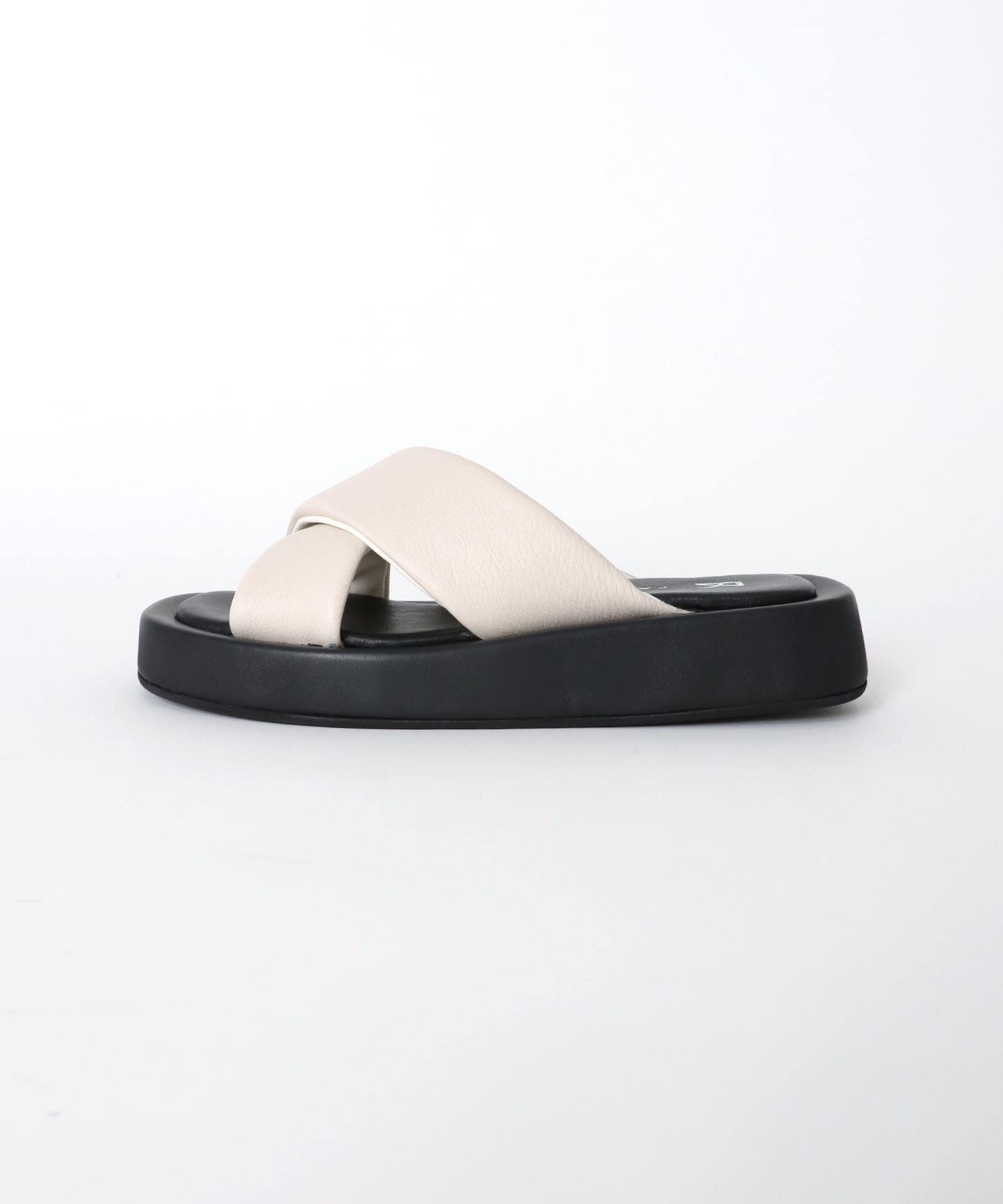 ＜FABIO RUSCONI＞ALPHA cross design platform sandal