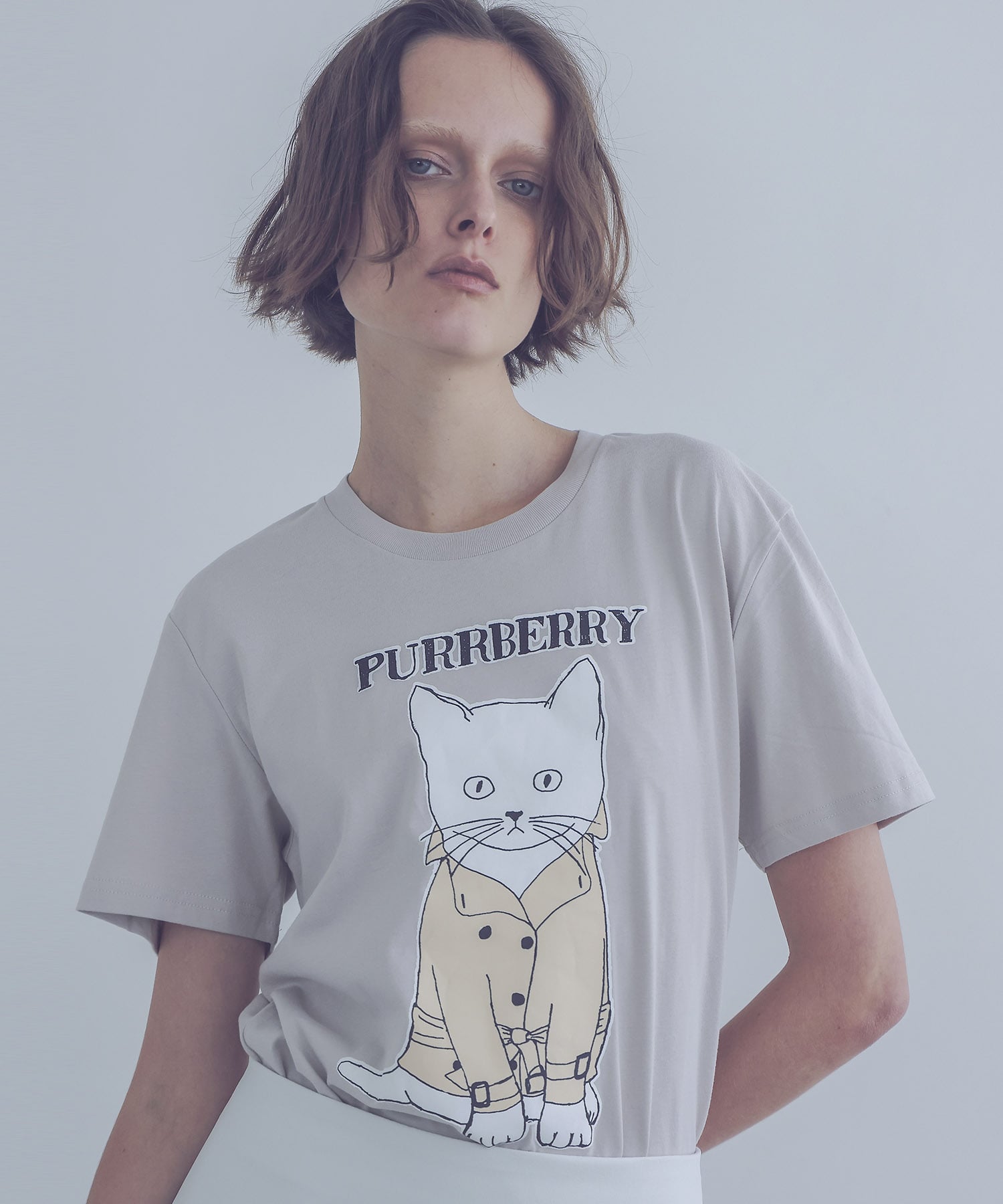 ＜BLACK SCORE＞purrberry tee