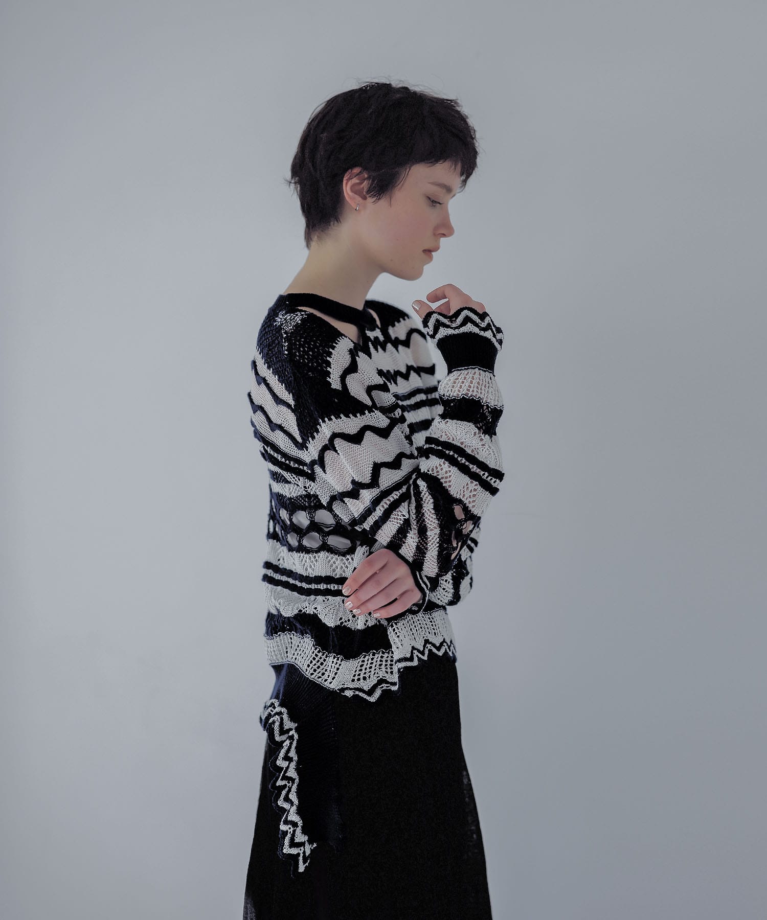 ＜ODAKHA＞crazy lace knit