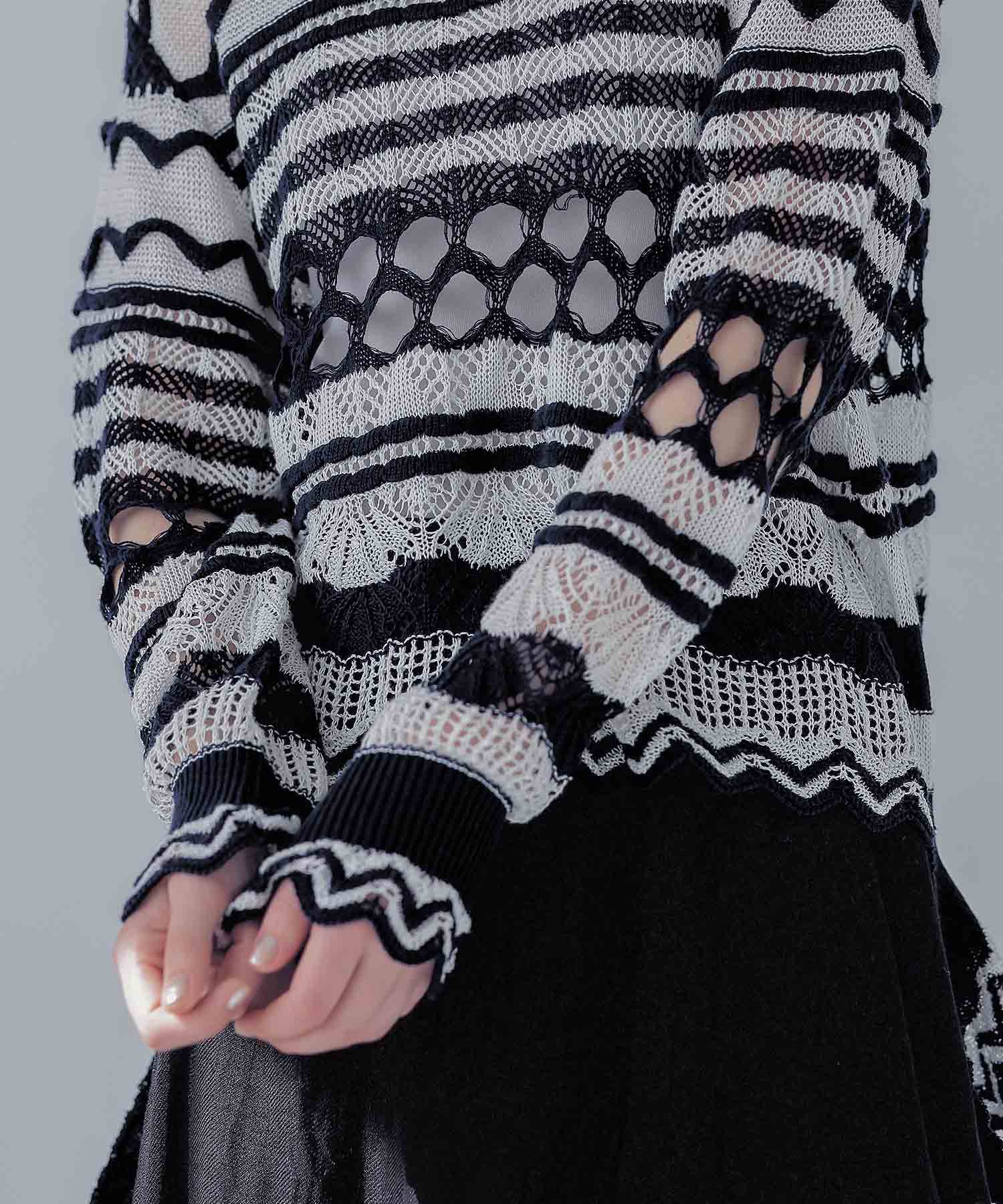 ＜ODAKHA＞crazy lace knit