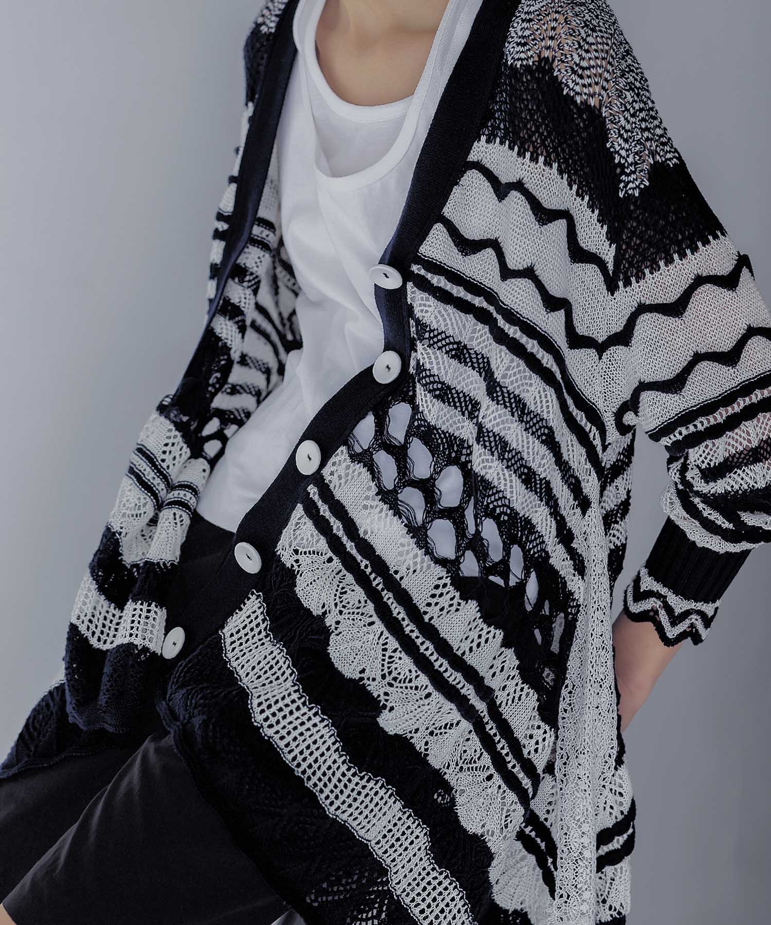 ODAKHA/crazy lace short knit