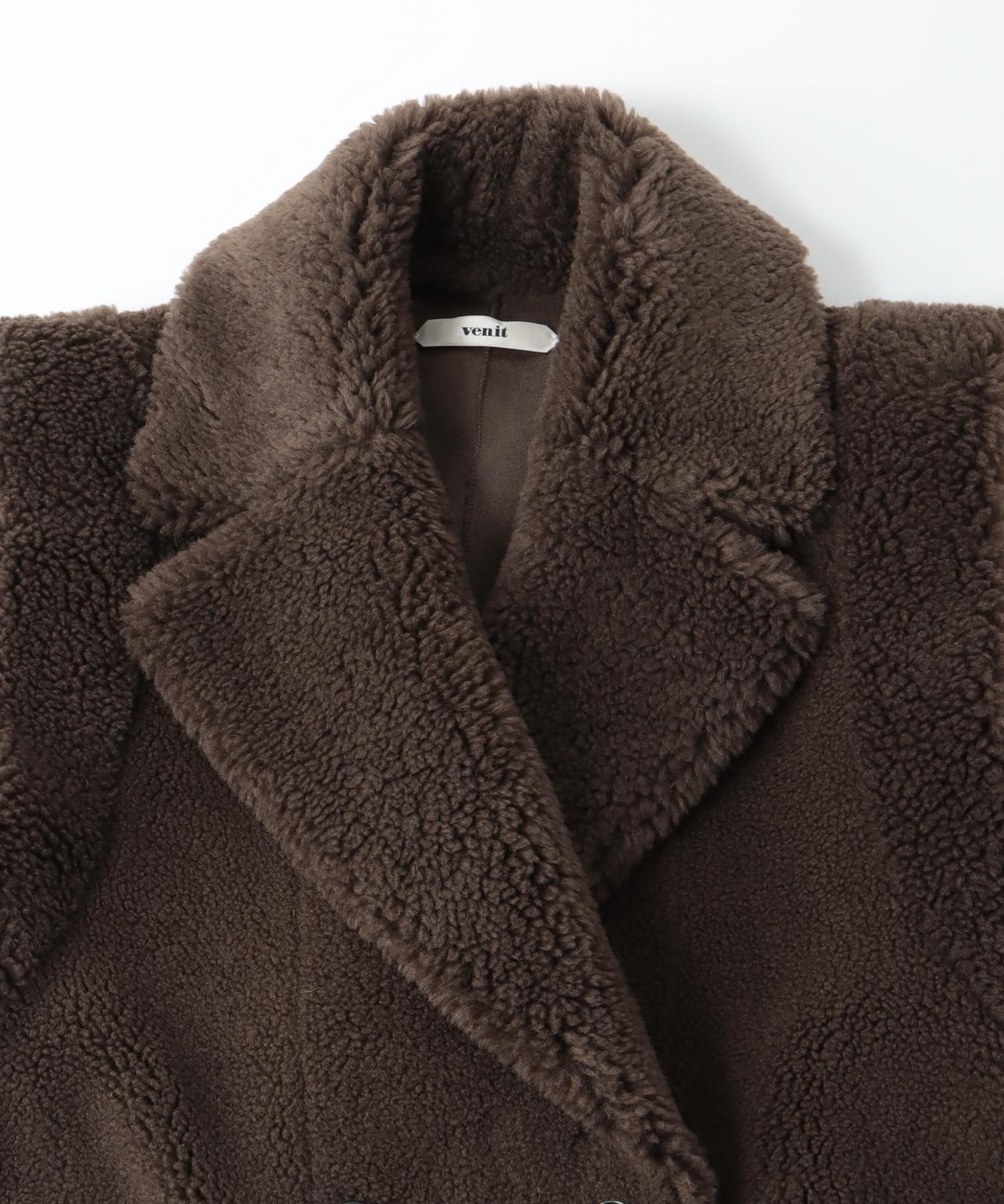 ＜VENIT ＞wool polyester boa gilet