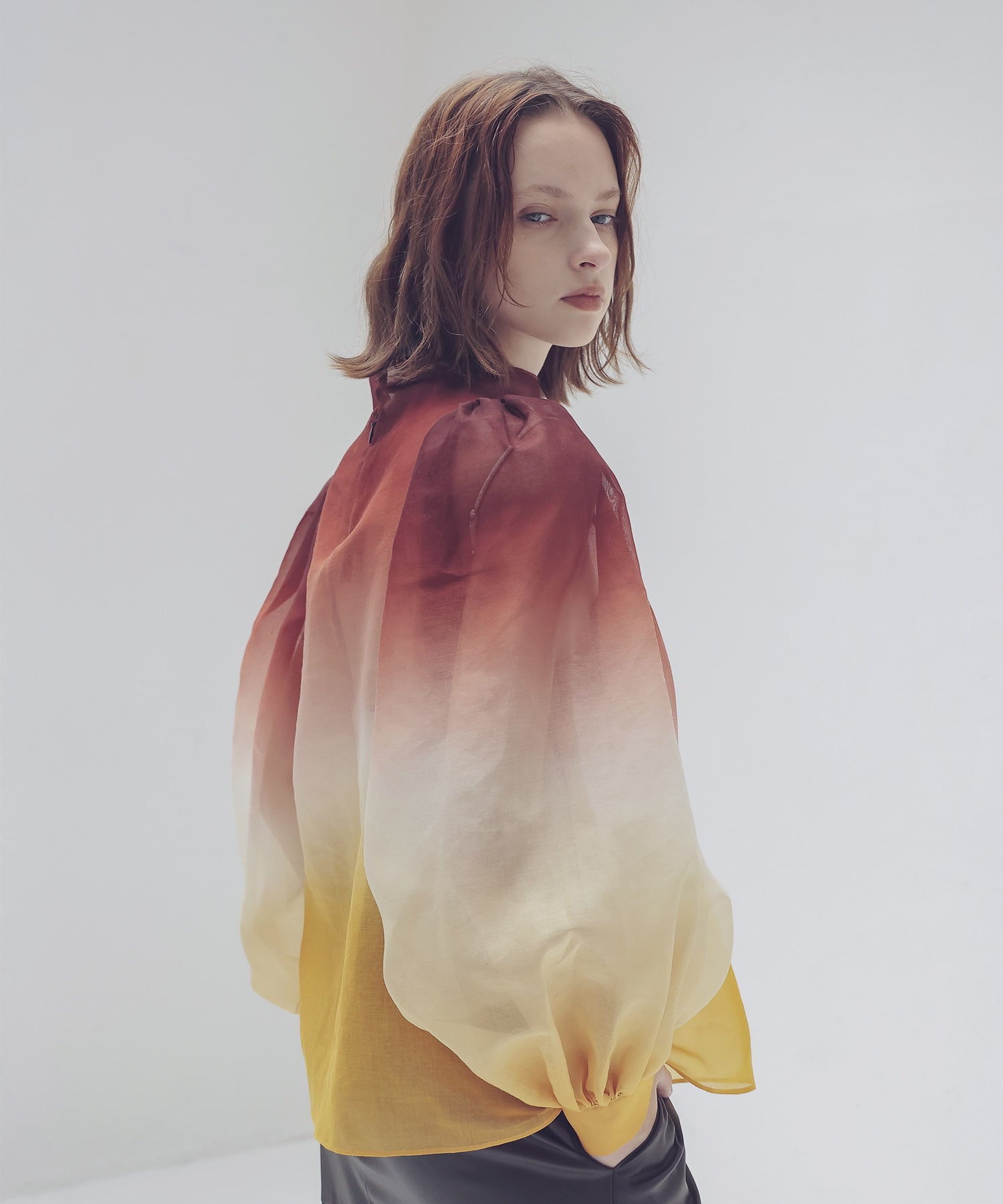 ＜STUMBLY＞Bottleneck Volume Sleeve Blouse