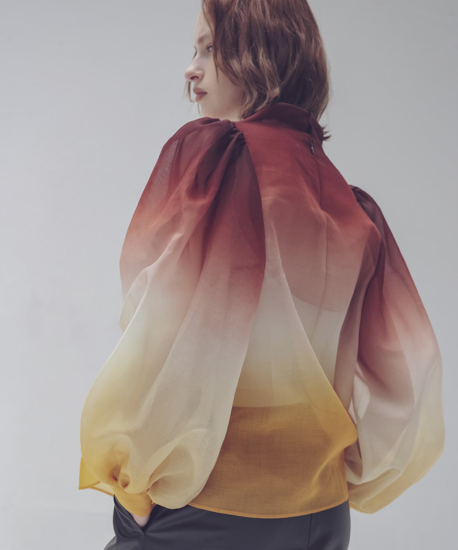 ＜STUMBLY＞Bottleneck Volume Sleeve Blouse