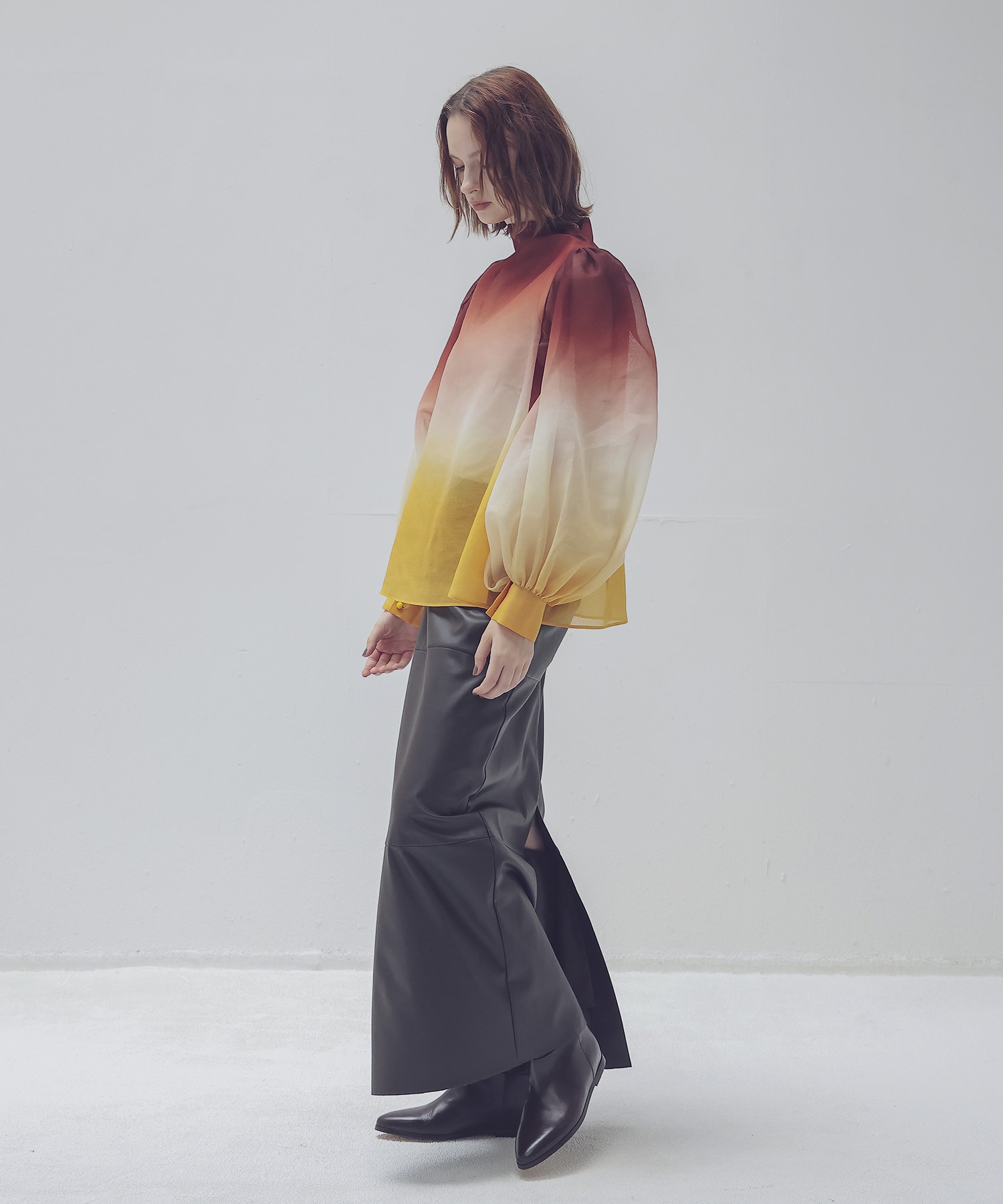 ＜STUMBLY＞Bottleneck Volume Sleeve Blouse