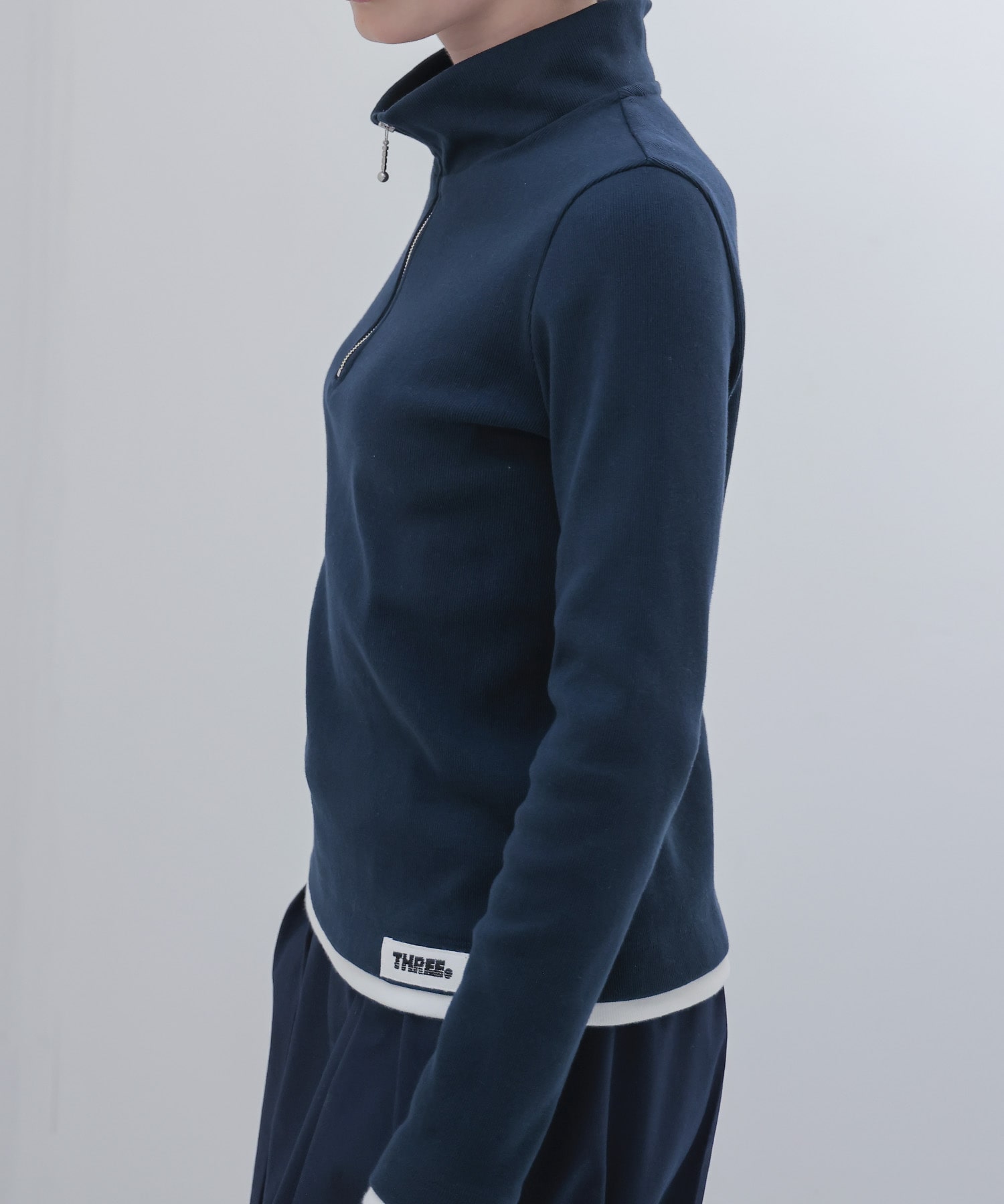 ＜THREE DOTS TURQUOISE × DRESSLAVE＞HALF ZIP PULLOVER