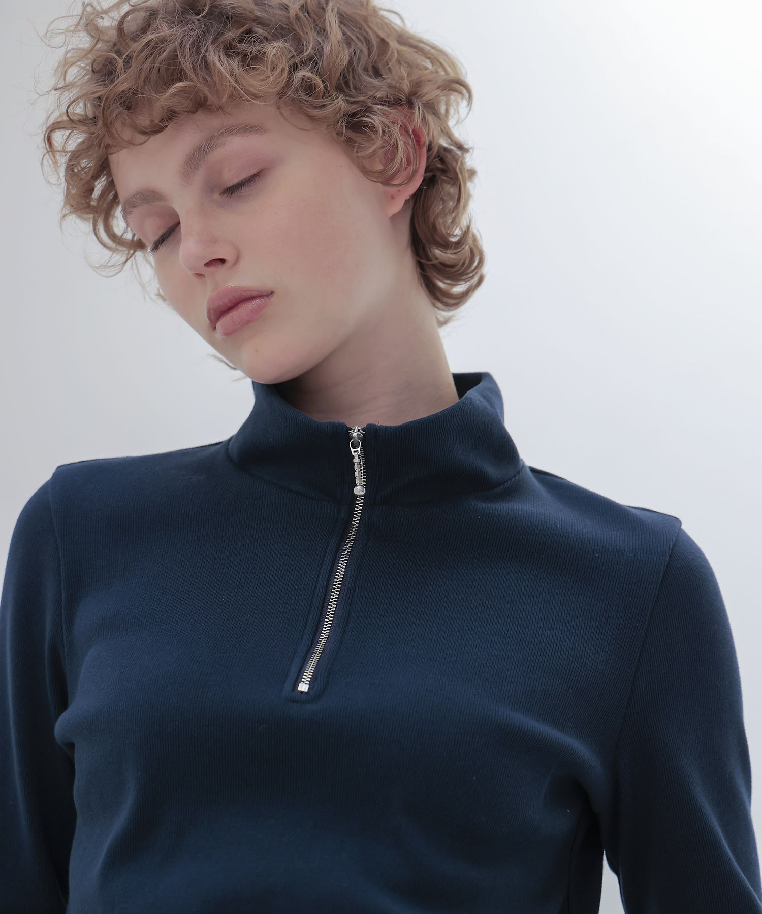 ＜THREE DOTS TURQUOISE × DRESSLAVE＞HALF ZIP PULLOVER