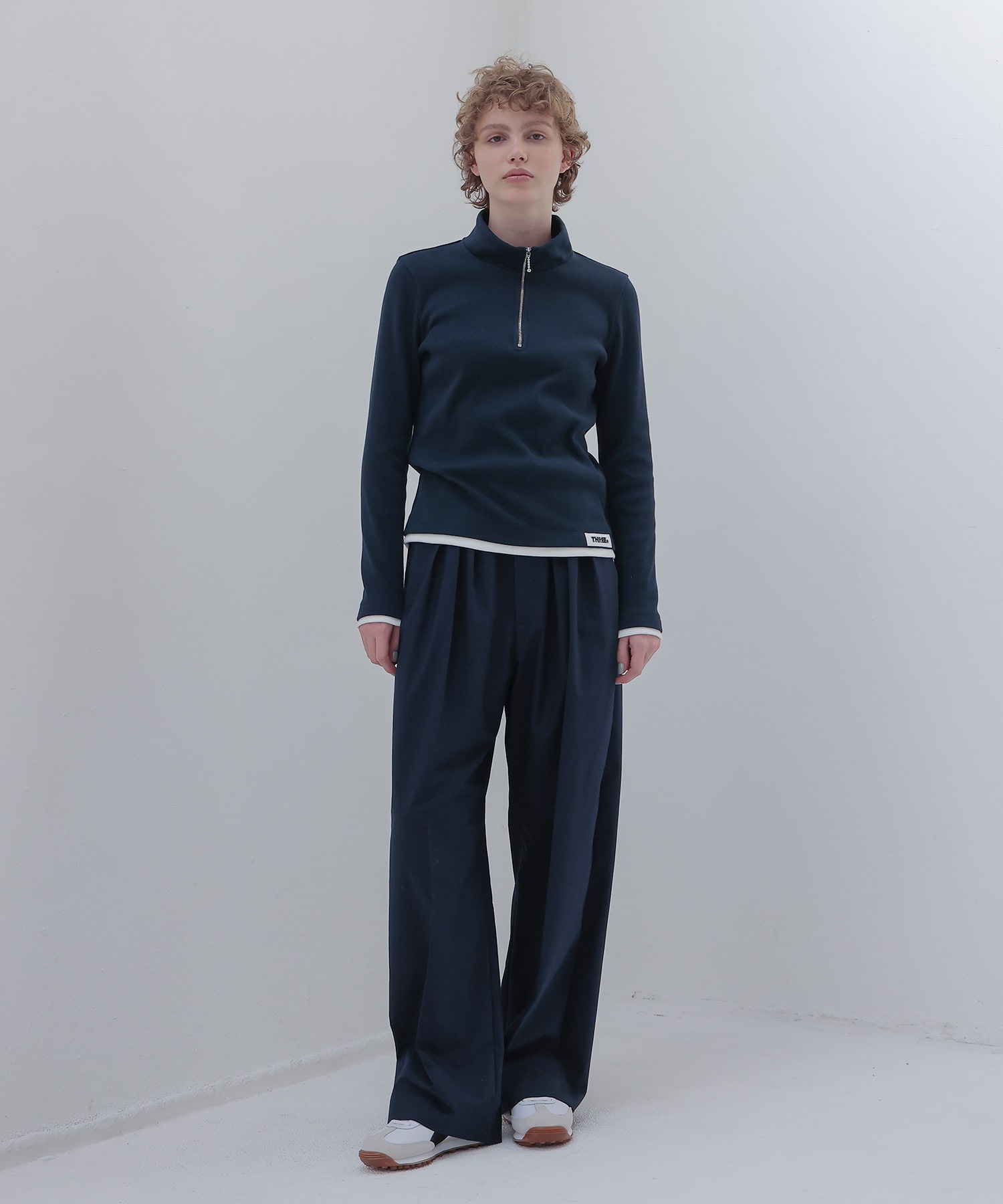 ＜THREE DOTS TURQUOISE × DRESSLAVE＞HALF ZIP PULLOVER