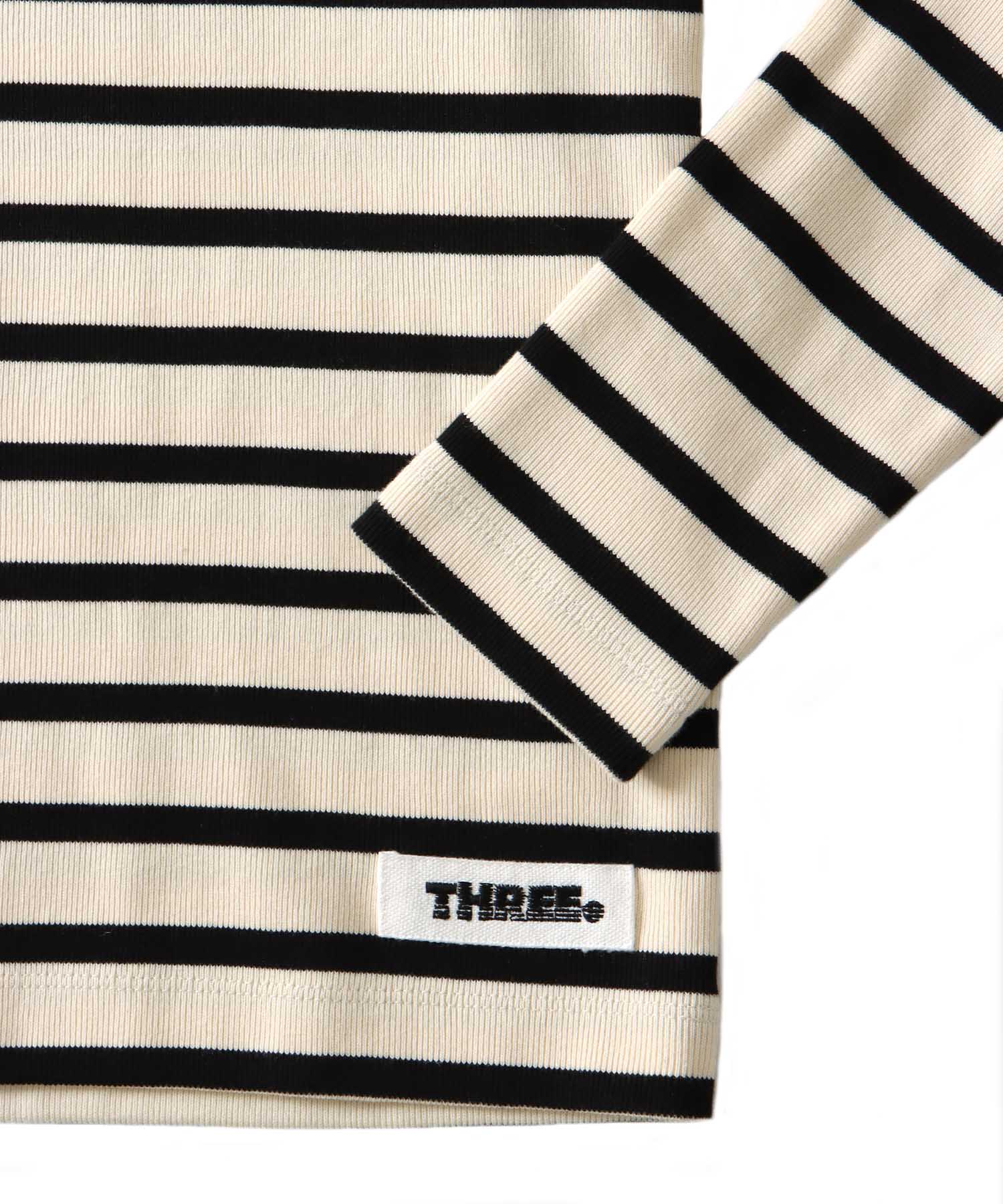 ＜THREE DOTS TURQUOISE × DRESSLAVE＞BORDER LONG SLEEVE TEE