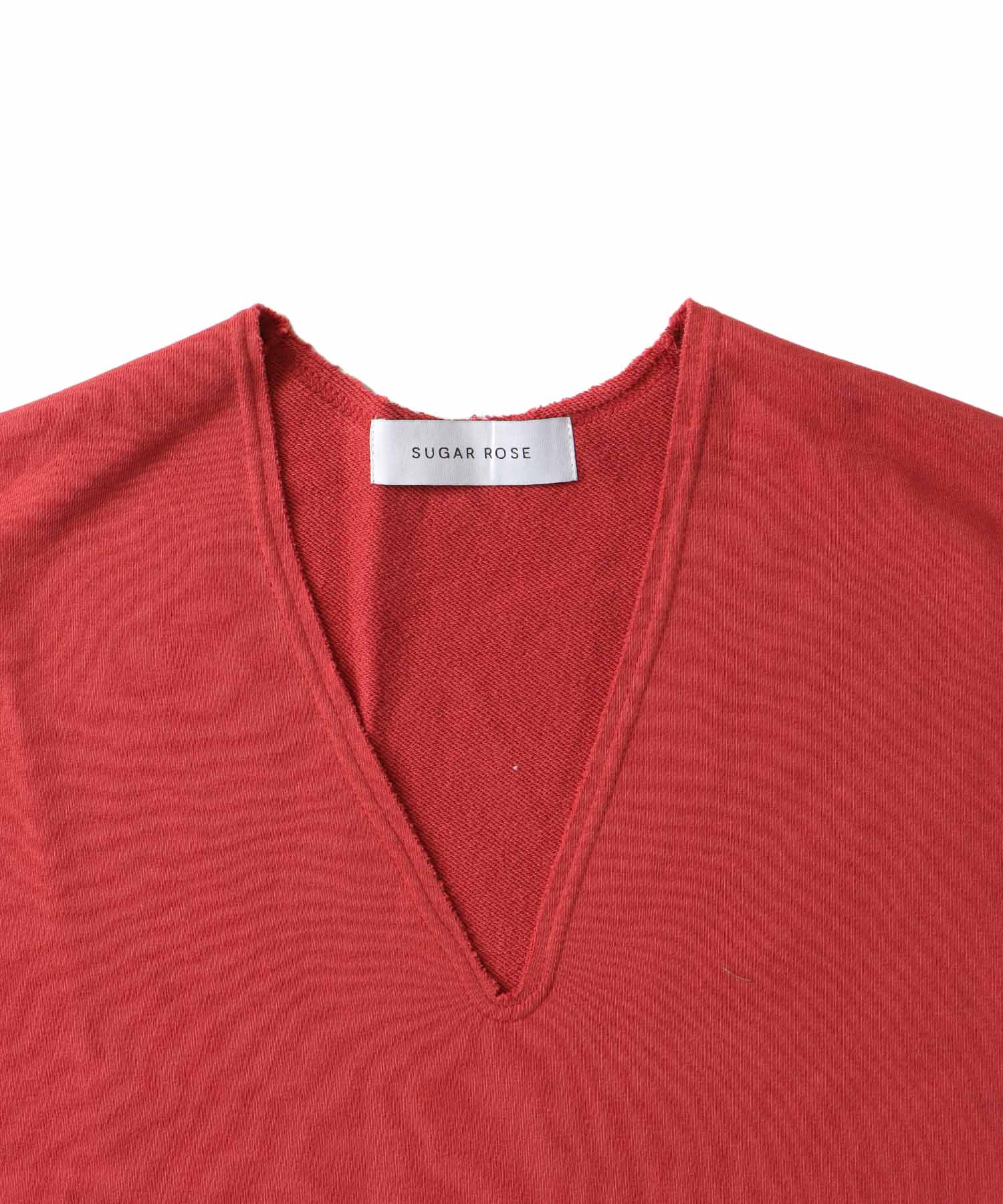＜Sugar Rose＞cut off vneck sweat pull