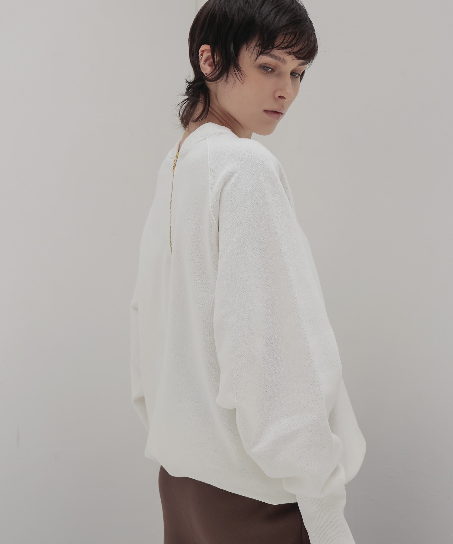＜Sugar Rose＞zip 2way sweat pull