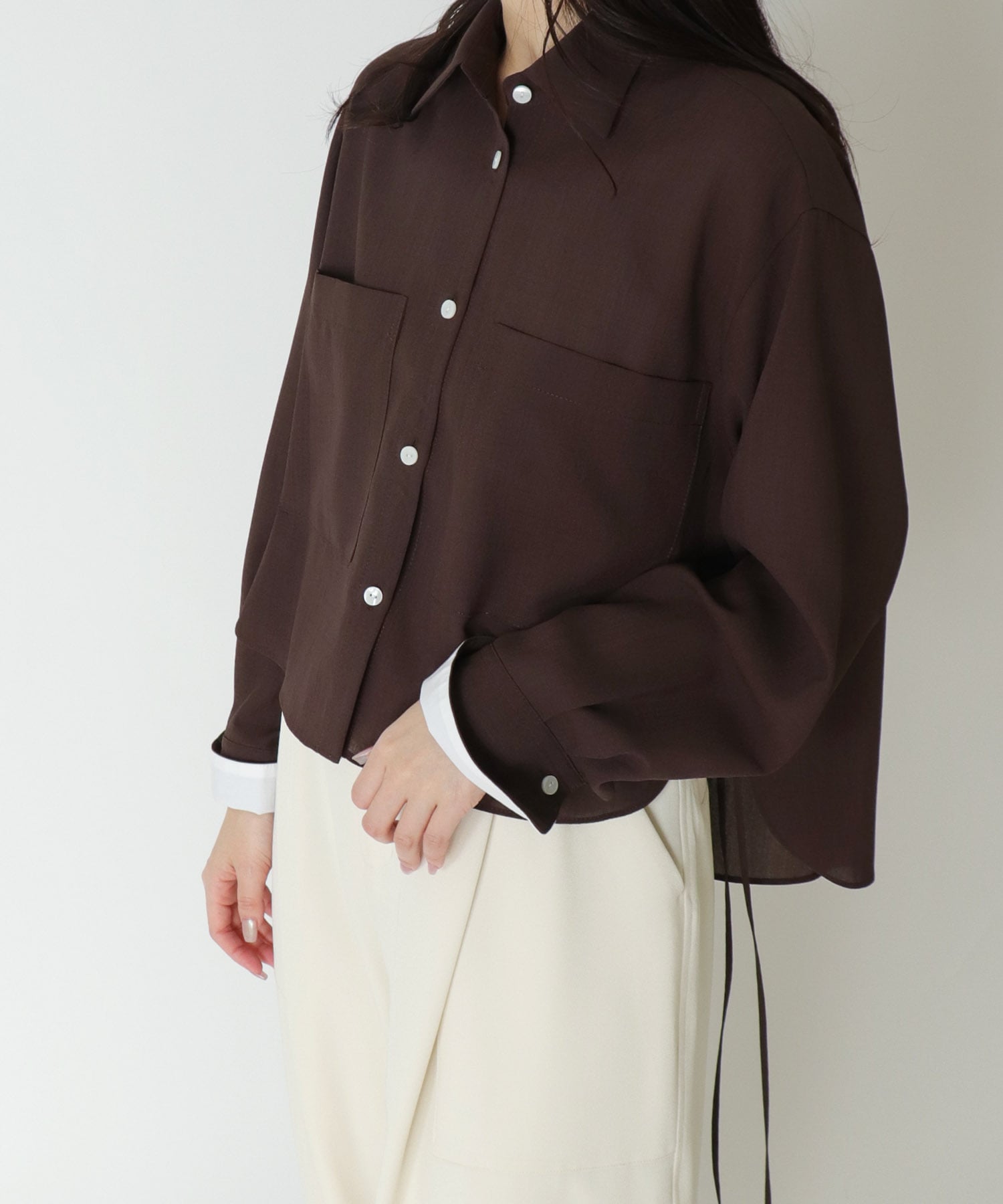 ＜B7＞dry vintage side string blouse