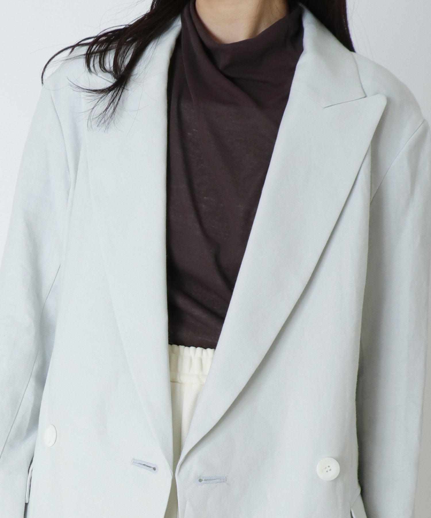 ＜B7＞big linen  double jacket