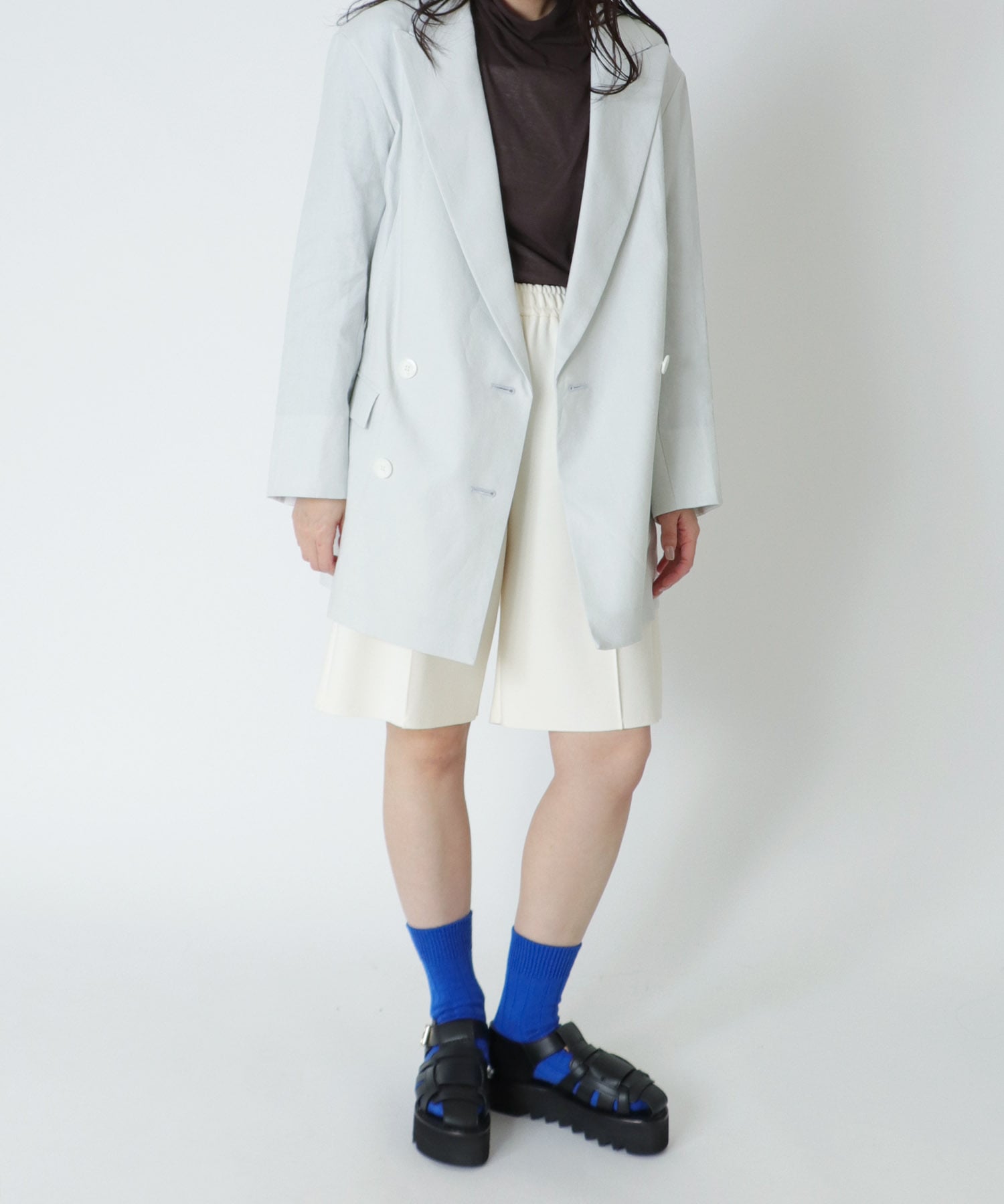＜B7＞big linen  double jacket