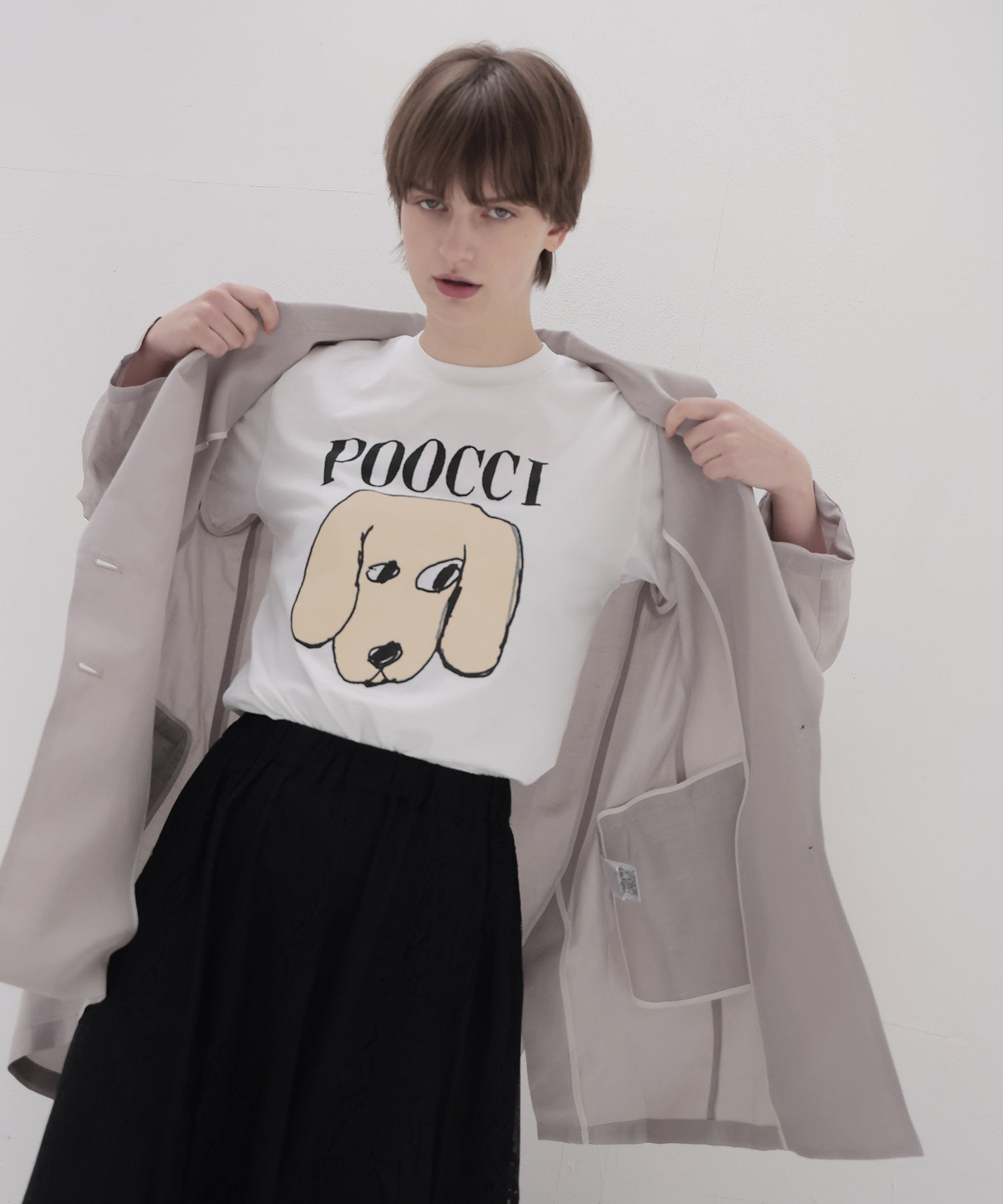 ＜B7＞linen slab boyfriend jacket
