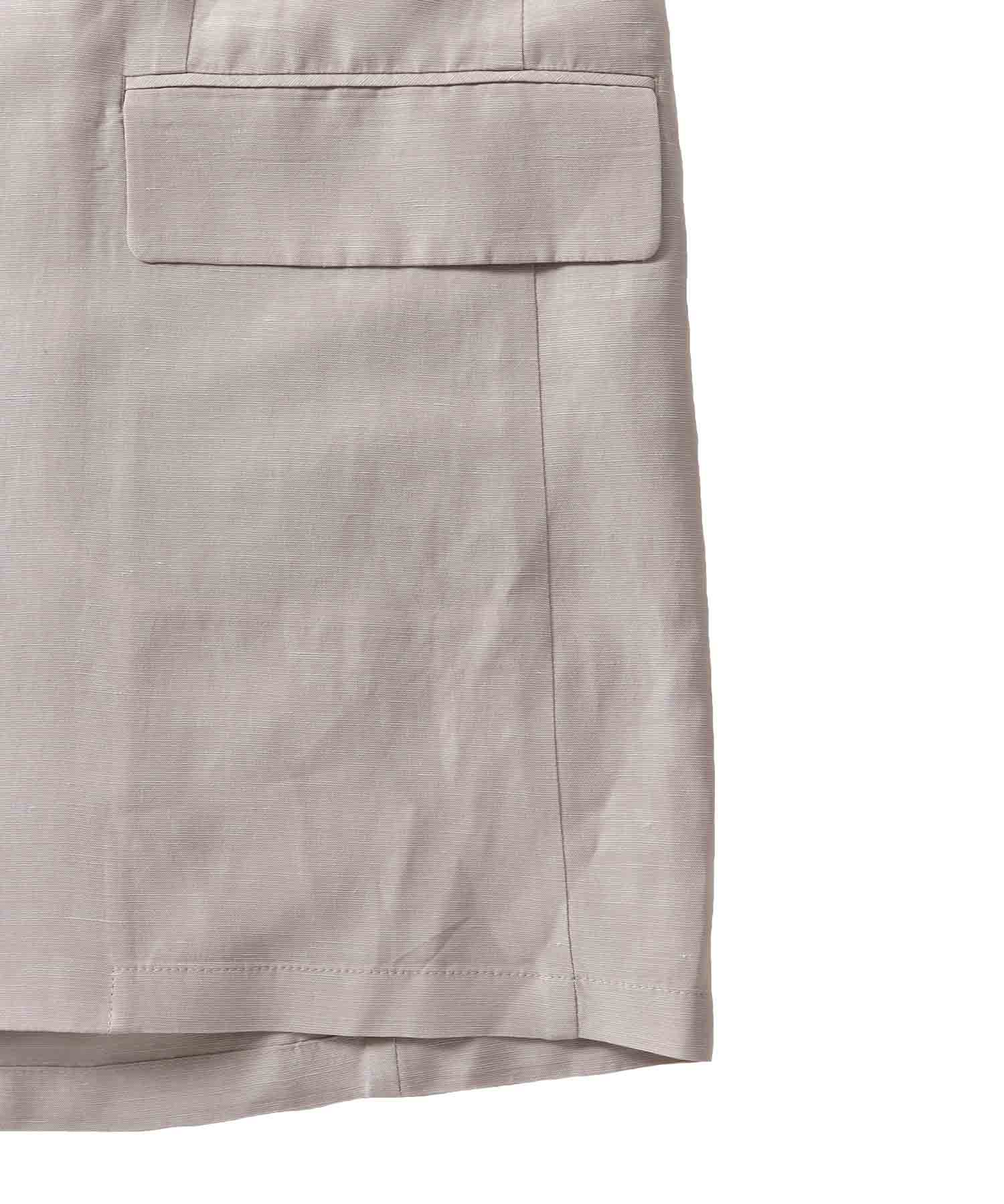＜B7＞linen slab boyfriend gilet