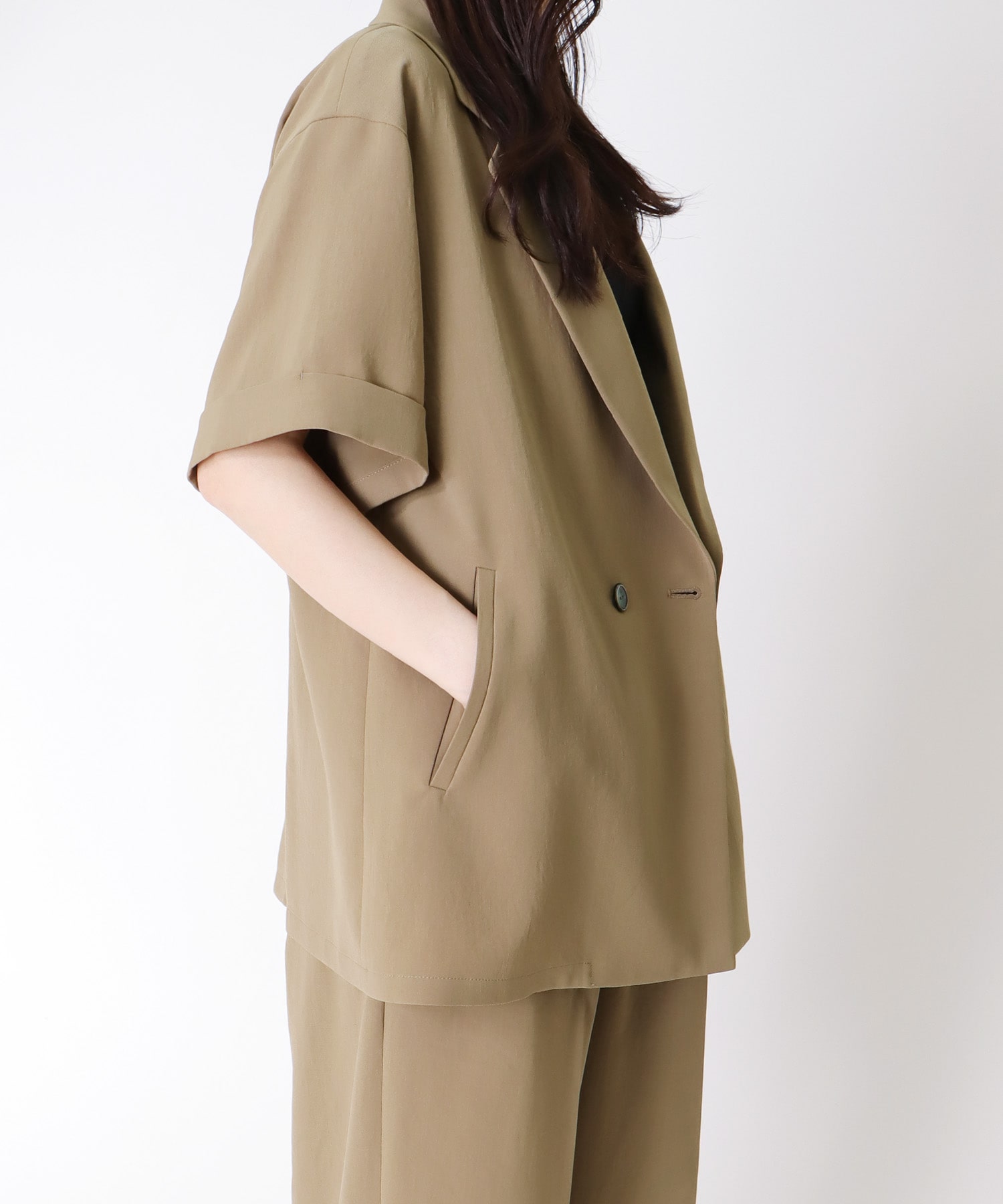 ＜B7＞twill half sleeve w jacket