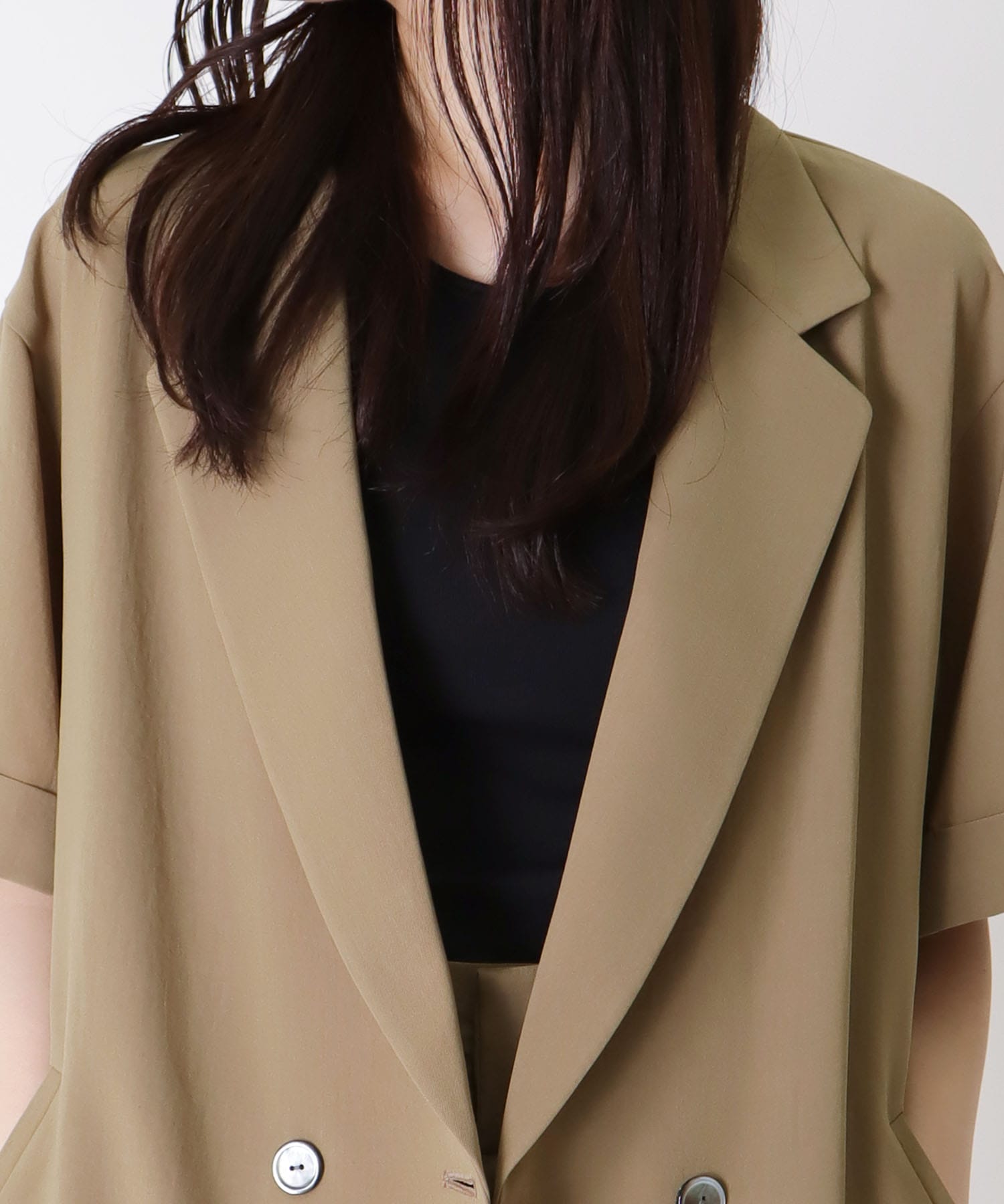 ＜B7＞twill half sleeve w jacket