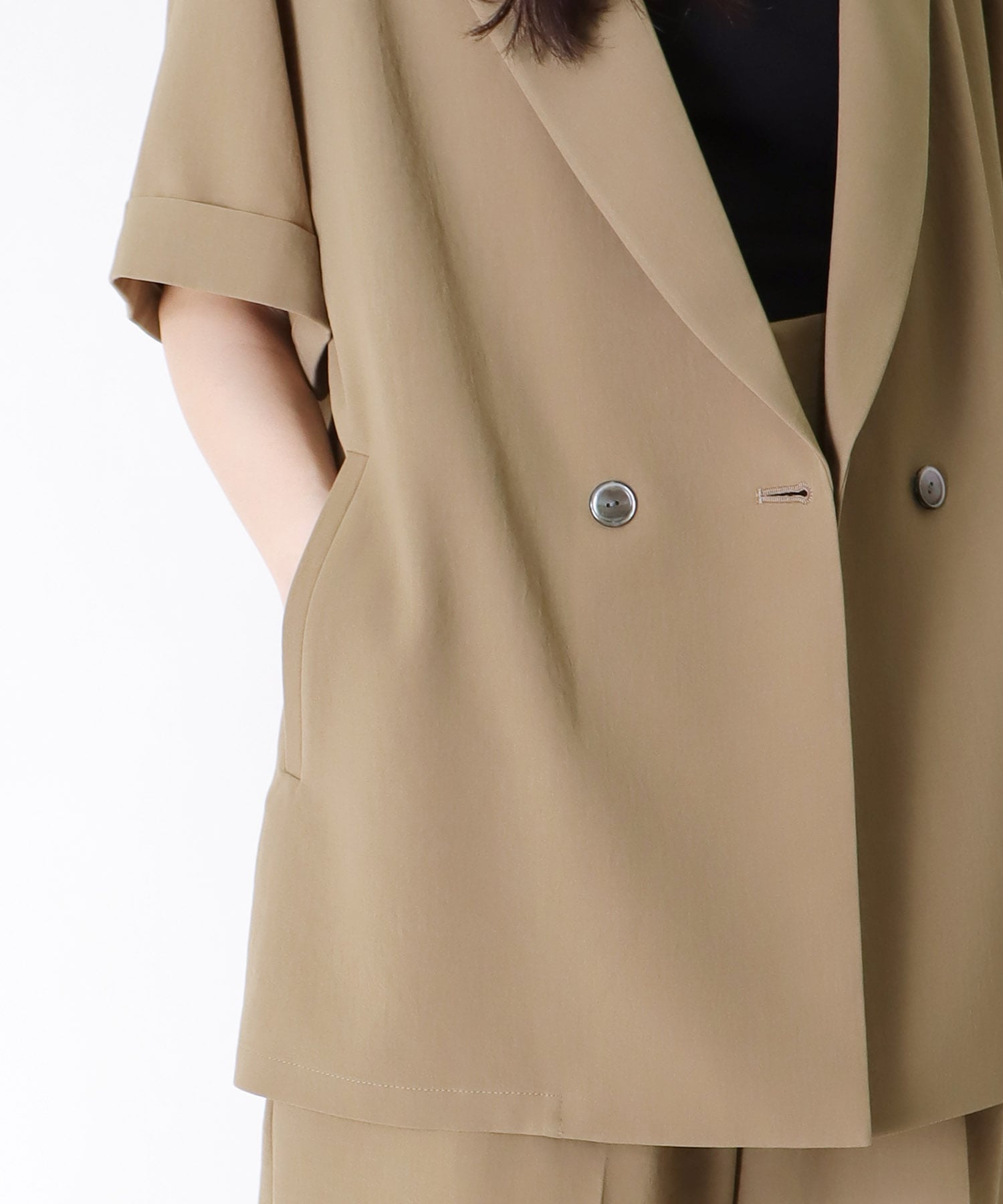 ＜B7＞twill half sleeve w jacket