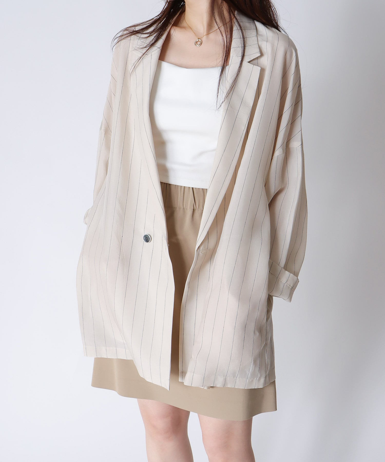 ＜B7＞cupra stripe jacket