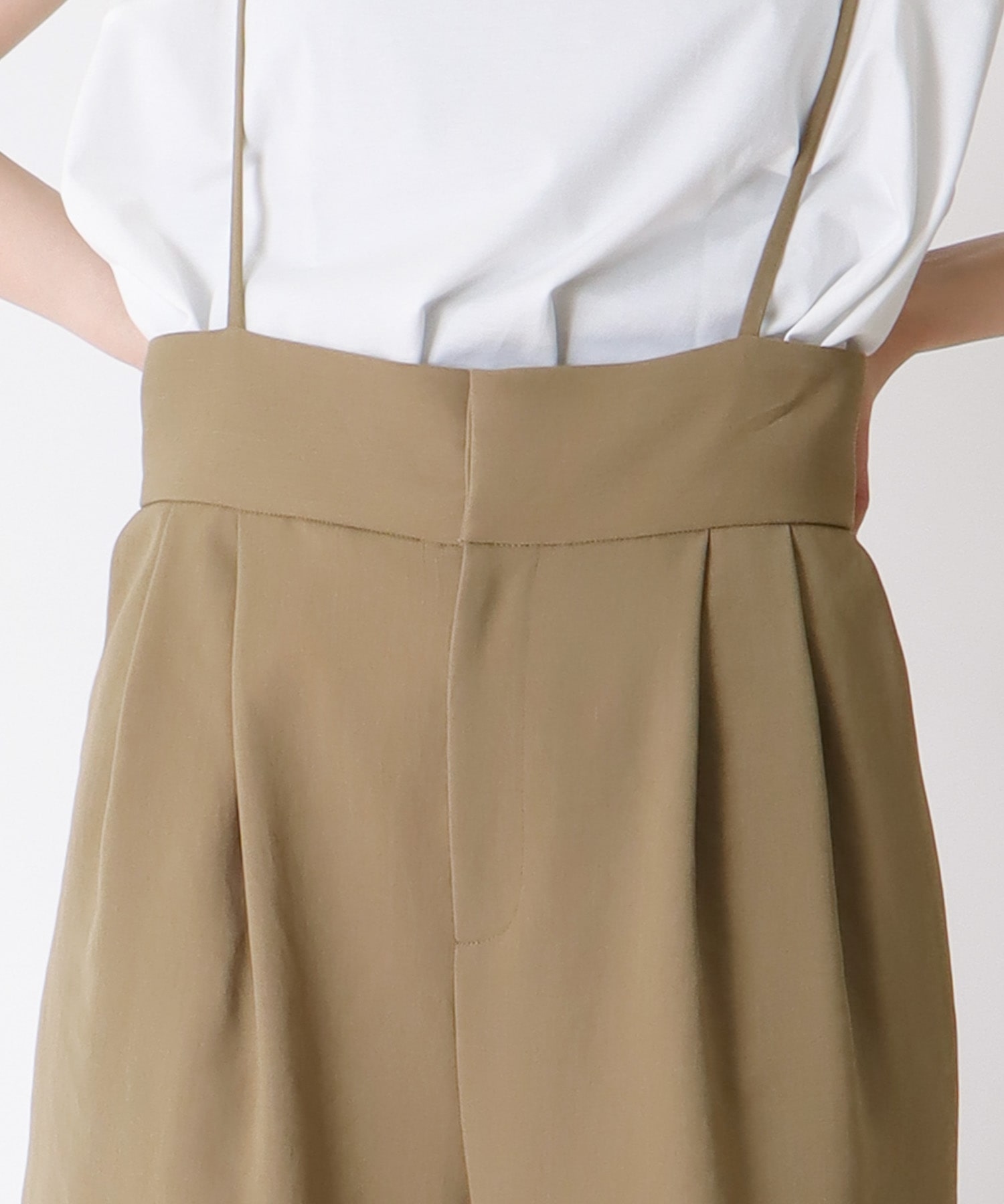 ＜B7＞sholder wide pants