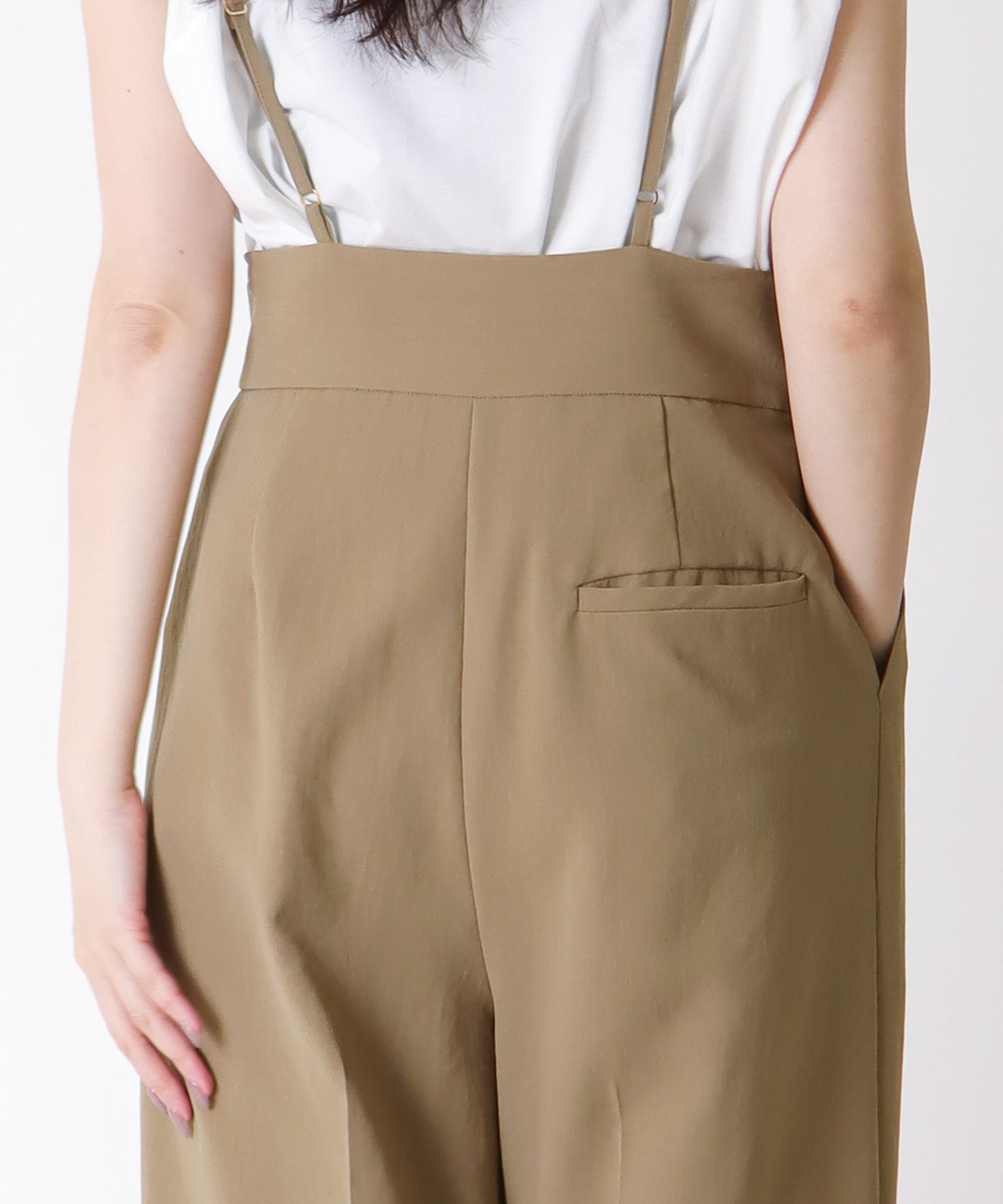 ＜B7＞sholder wide pants