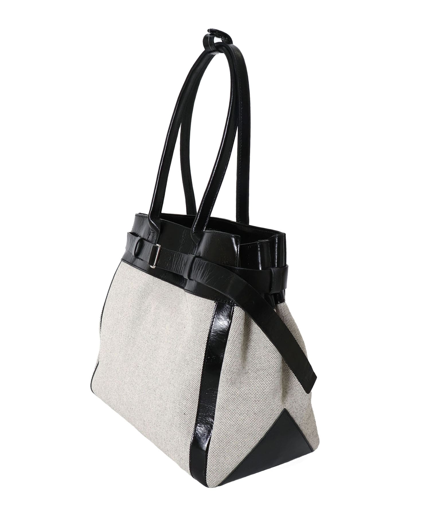 ＜CHRISTIAN VILLA＞canvas×leather belted bag
