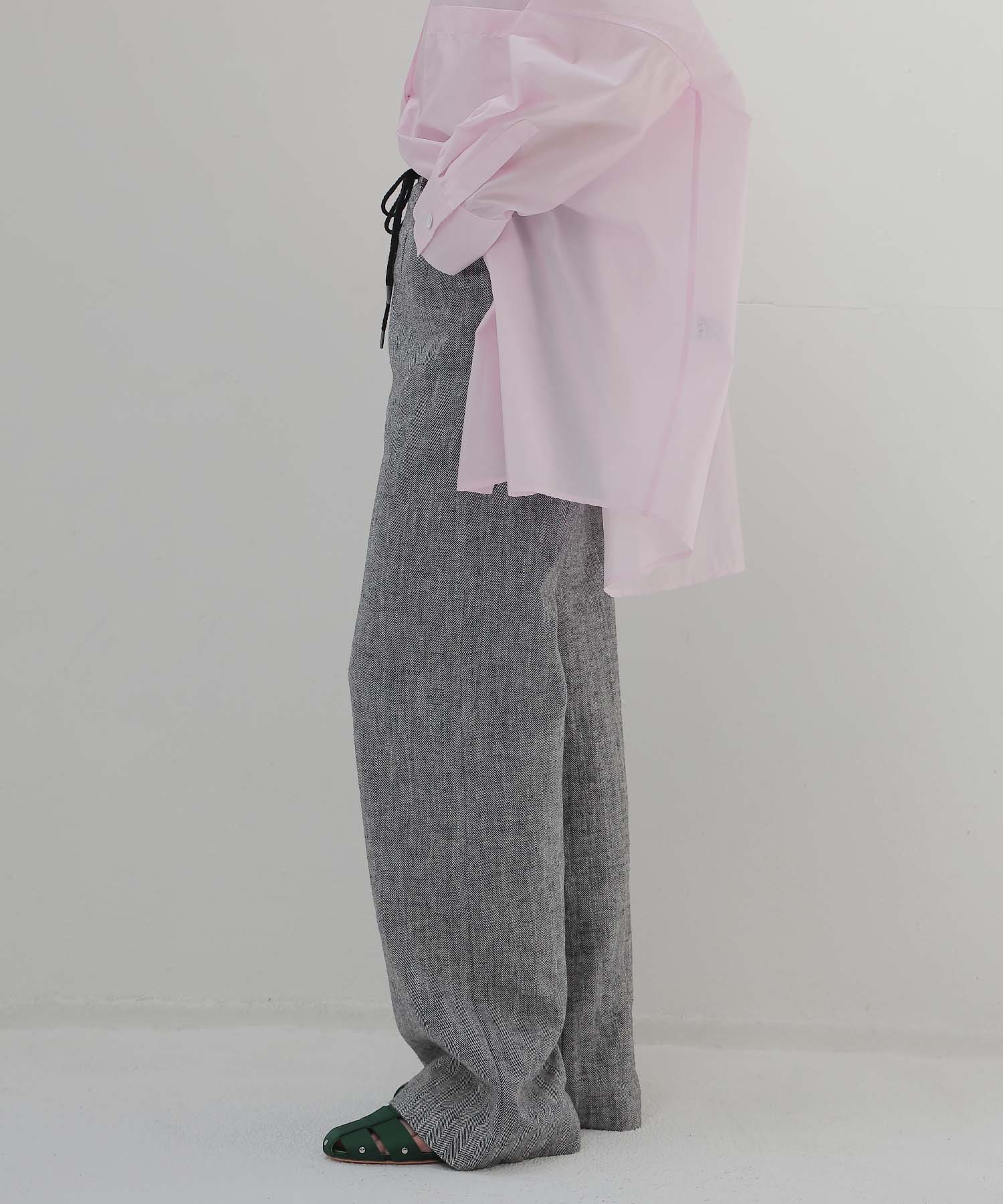 ＜BAUM UND PFERDGARTEN＞NANNY Herringbone Linen Trousers