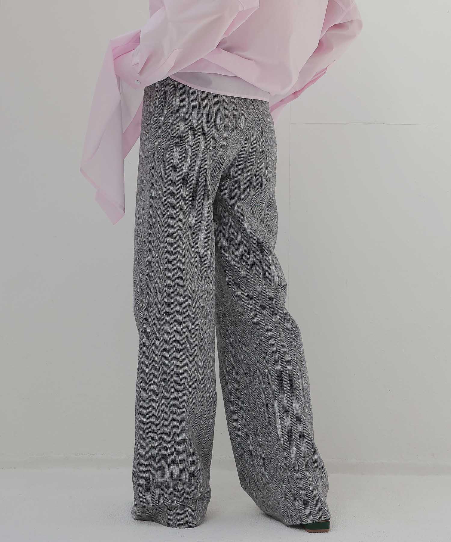 ＜BAUM UND PFERDGARTEN＞NANNY Herringbone Linen Trousers
