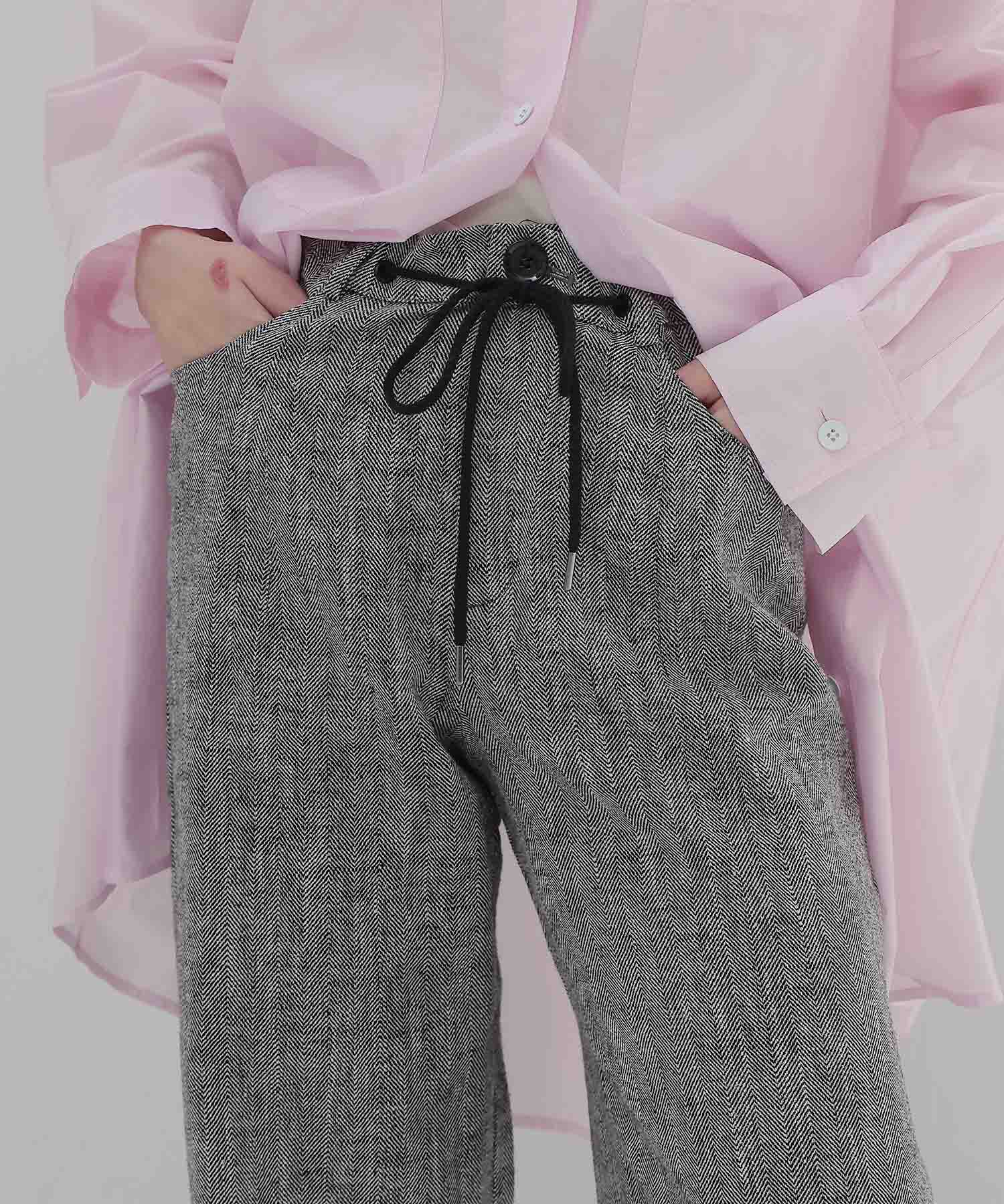 ＜BAUM UND PFERDGARTEN＞NANNY Herringbone Linen Trousers