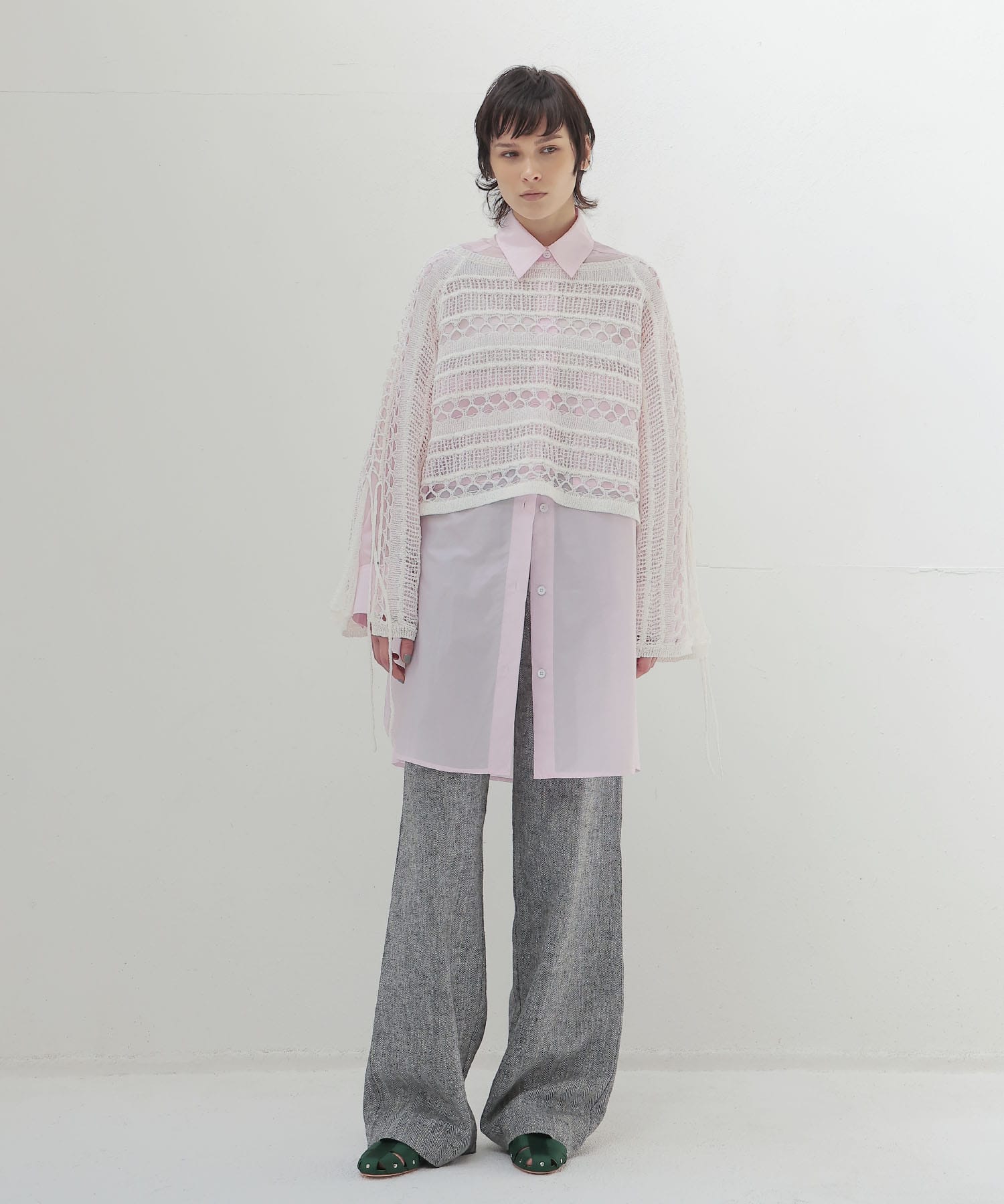 ＜BAUM UND PFERDGARTEN＞NANNY Herringbone Linen Trousers
