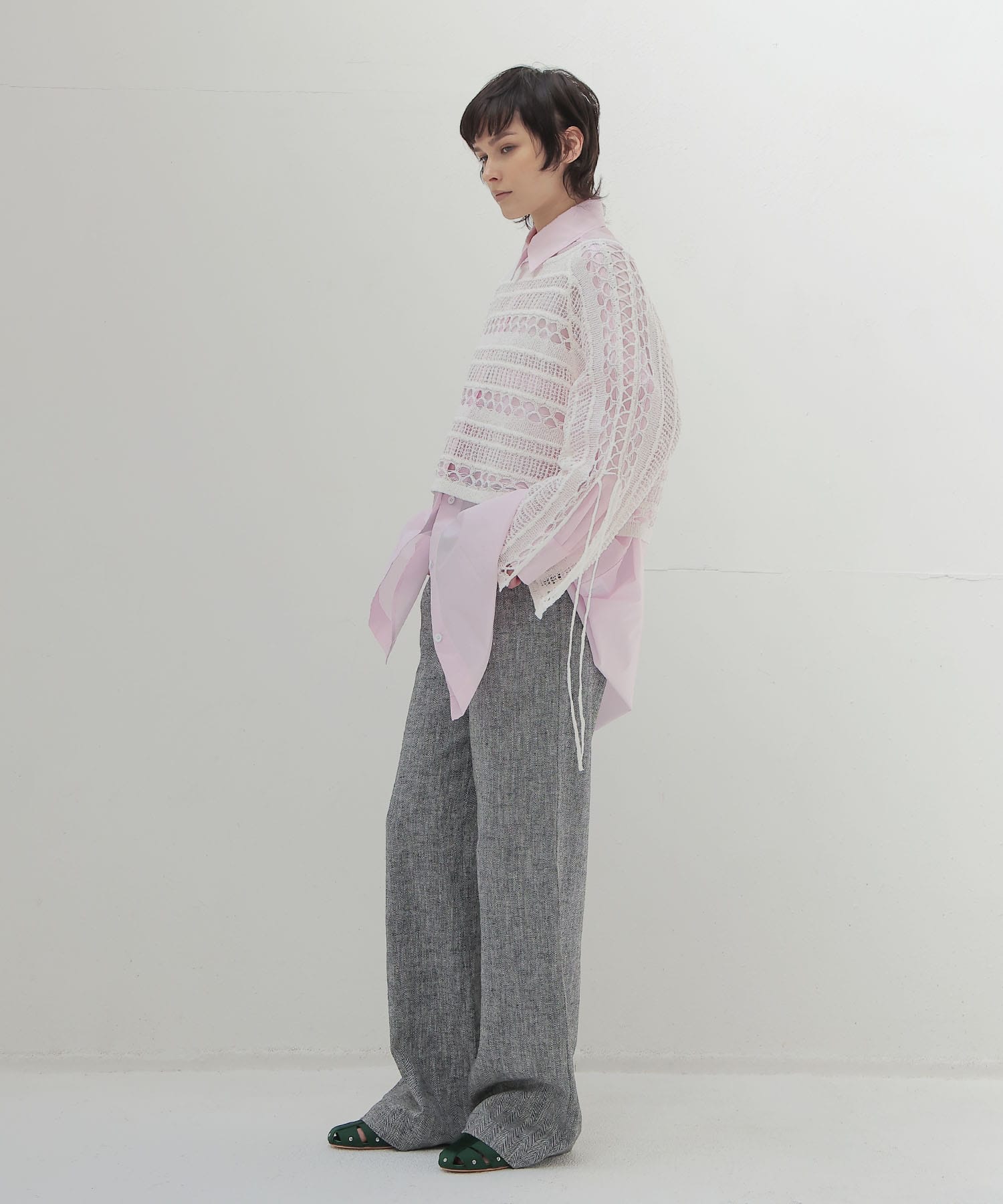 ＜BAUM UND PFERDGARTEN＞NANNY Herringbone Linen Trousers