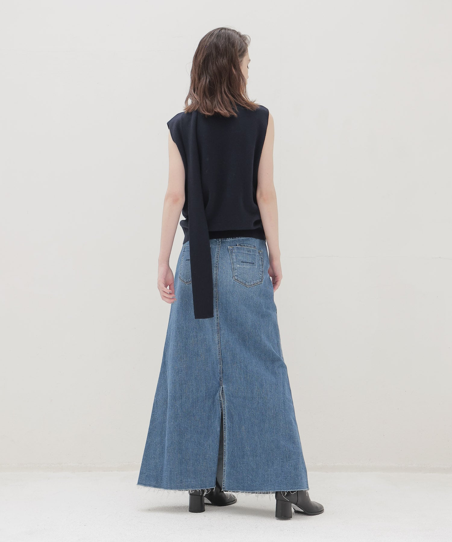 ＜YANUK＞Maxi Aline Skirt Blue