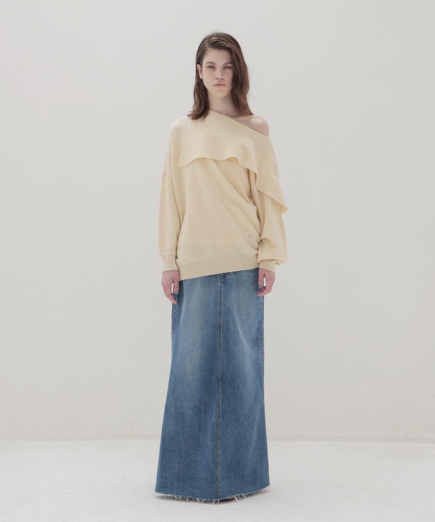 ＜YANUK＞Maxi Aline Skirt Blue