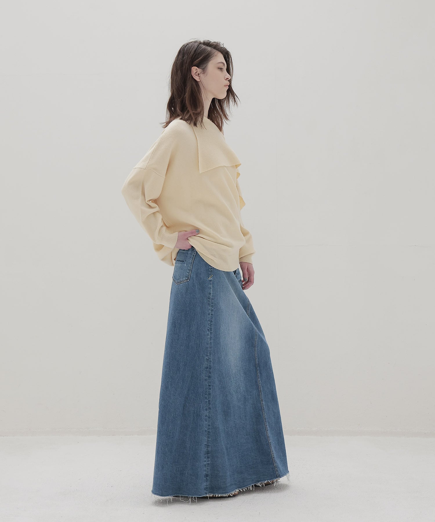 ＜YANUK＞Maxi Aline Skirt Blue