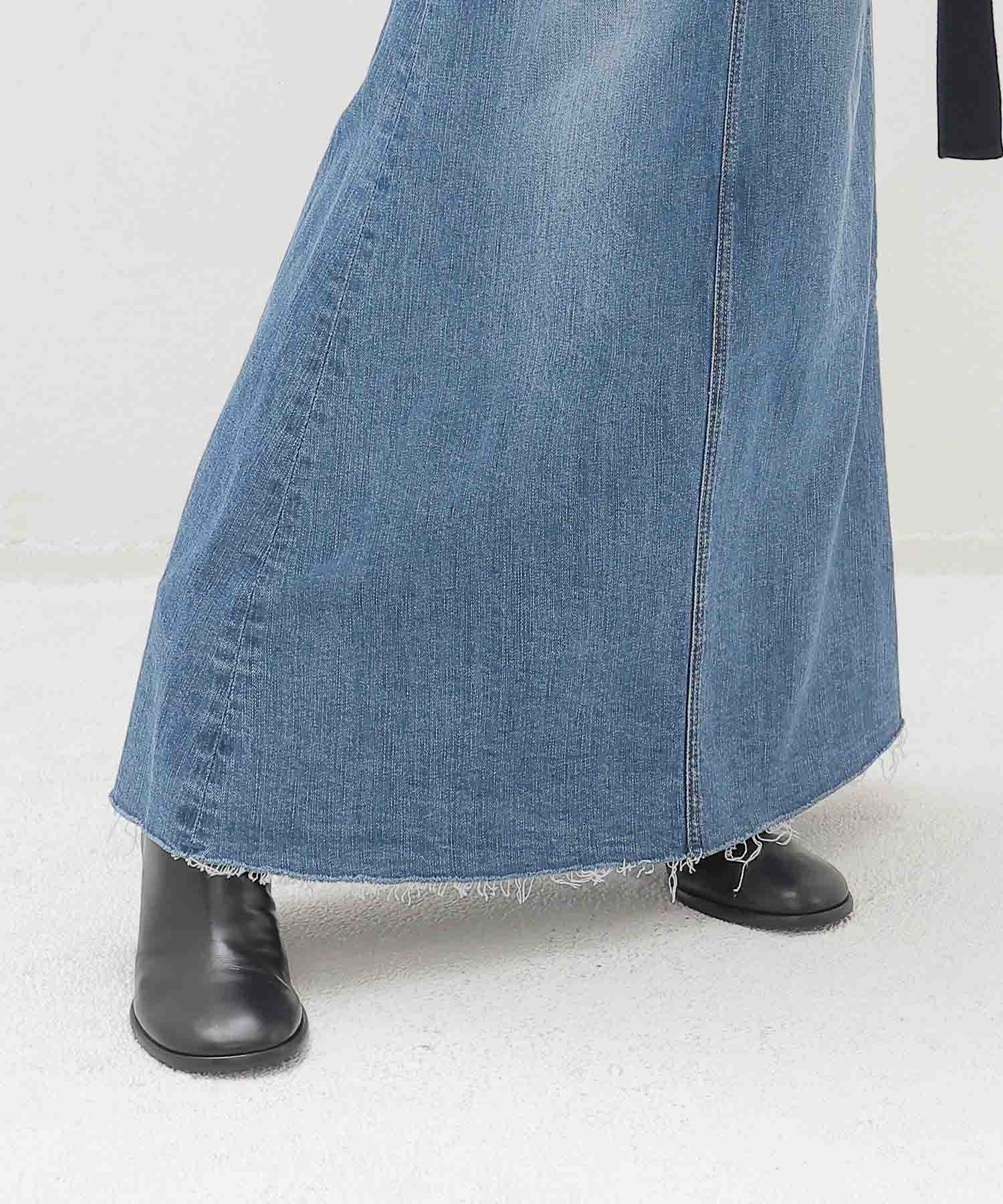 ＜YANUK＞Maxi Aline Skirt Blue