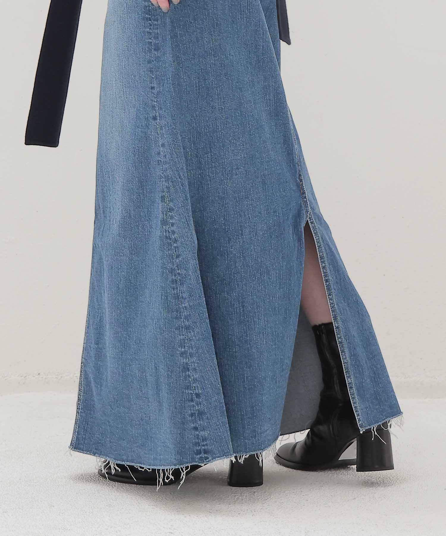 ＜YANUK＞Maxi Aline Skirt Blue