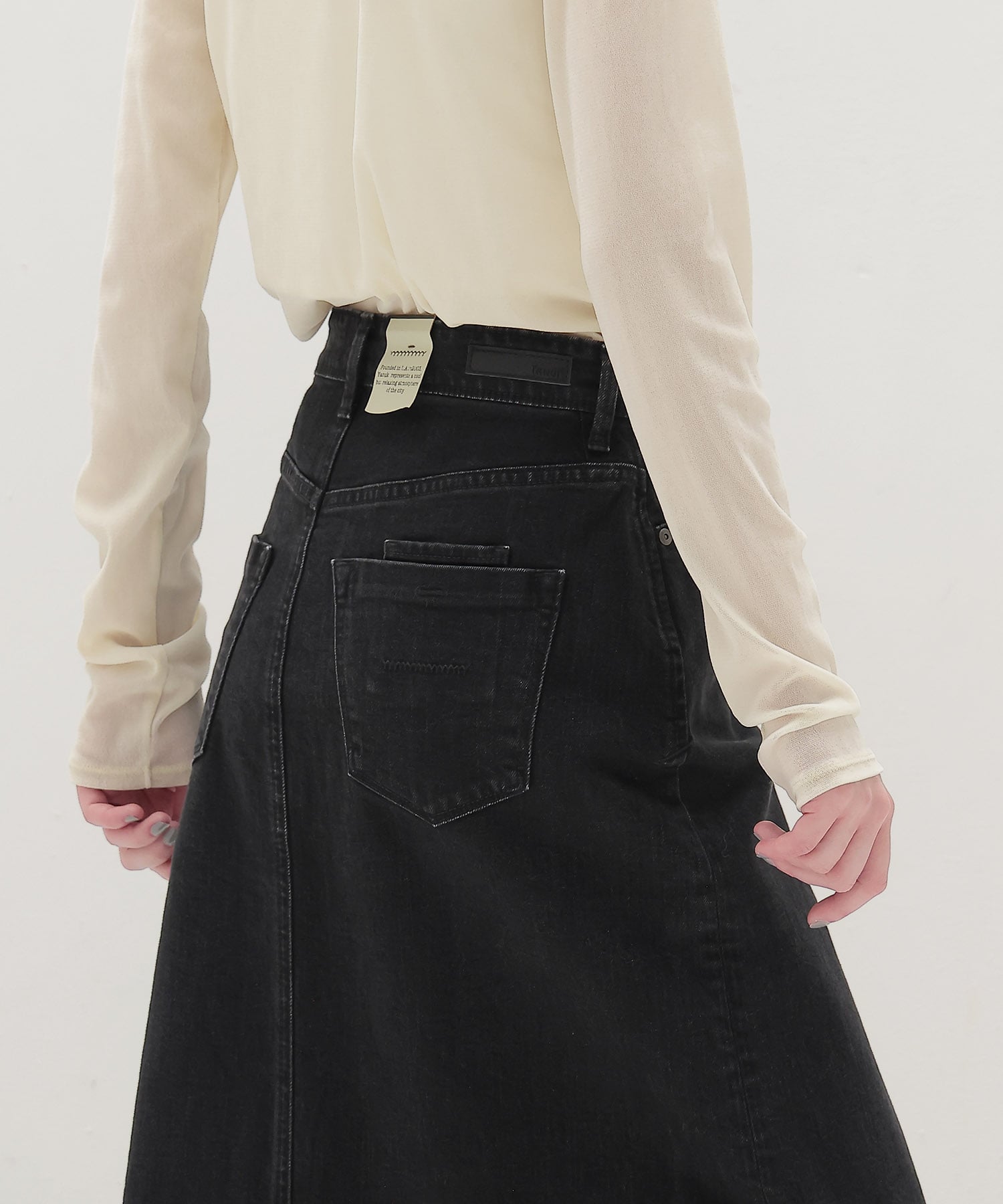 ＜YANUK＞Maxi Aline Skirt Black