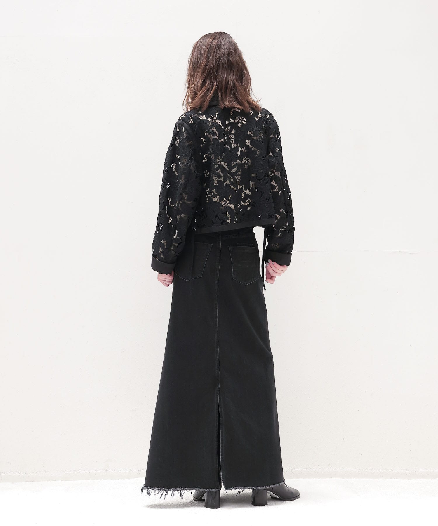 ＜YANUK＞Maxi Aline Skirt Black