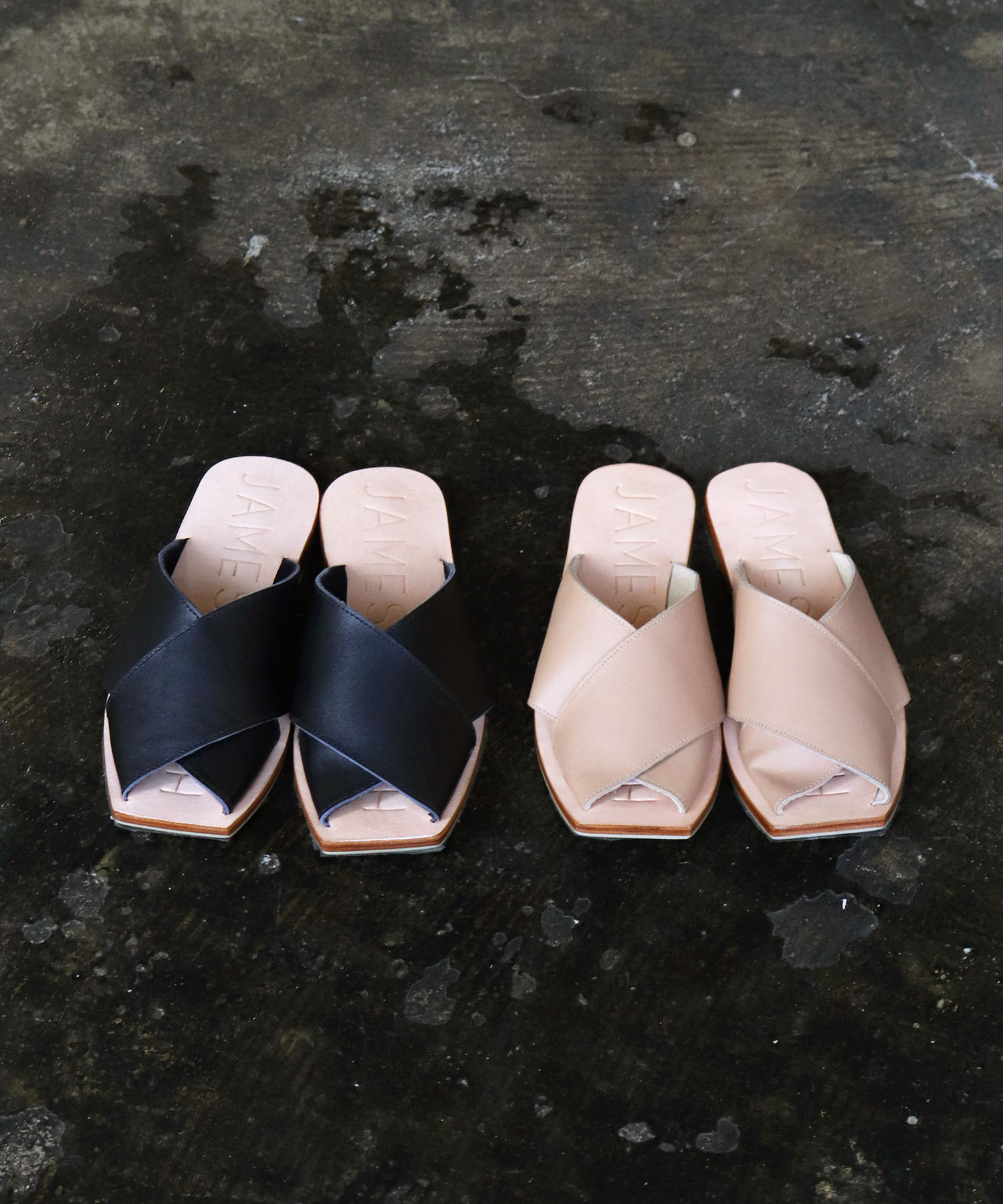 ＜JAMES SMITH＞poseidon slide sandals