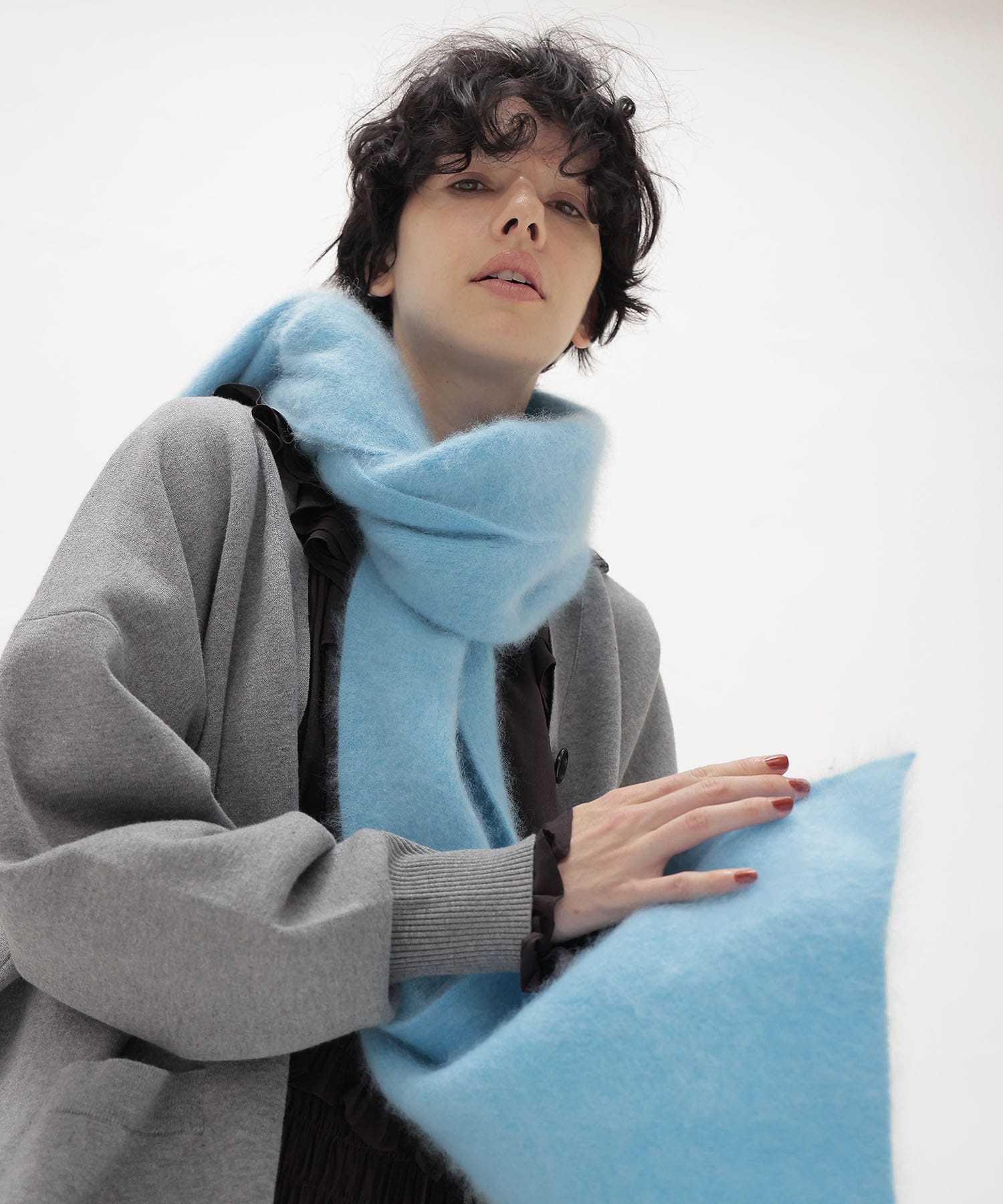 royal cashmere fluffy muffler