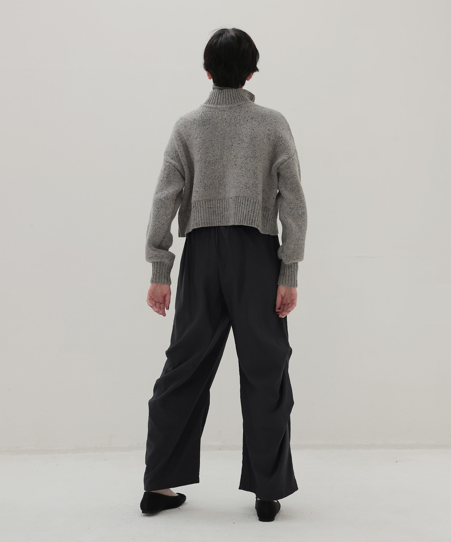＜Sugar Rose＞tuck design zip pants