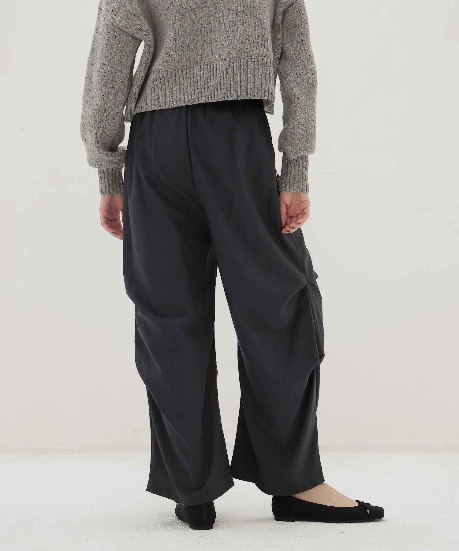 ＜Sugar Rose＞tuck design zip pants