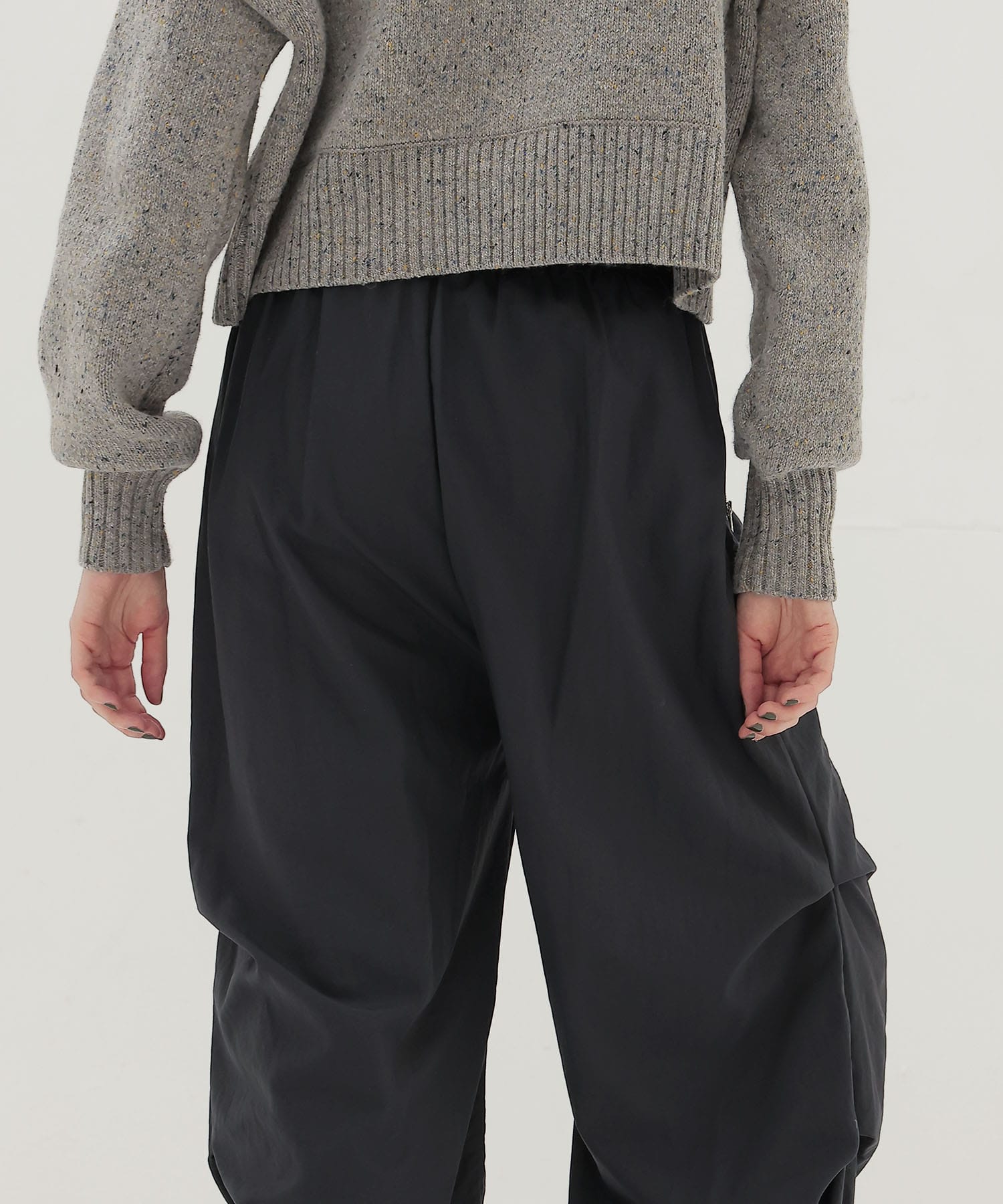 ＜Sugar Rose＞tuck design zip pants