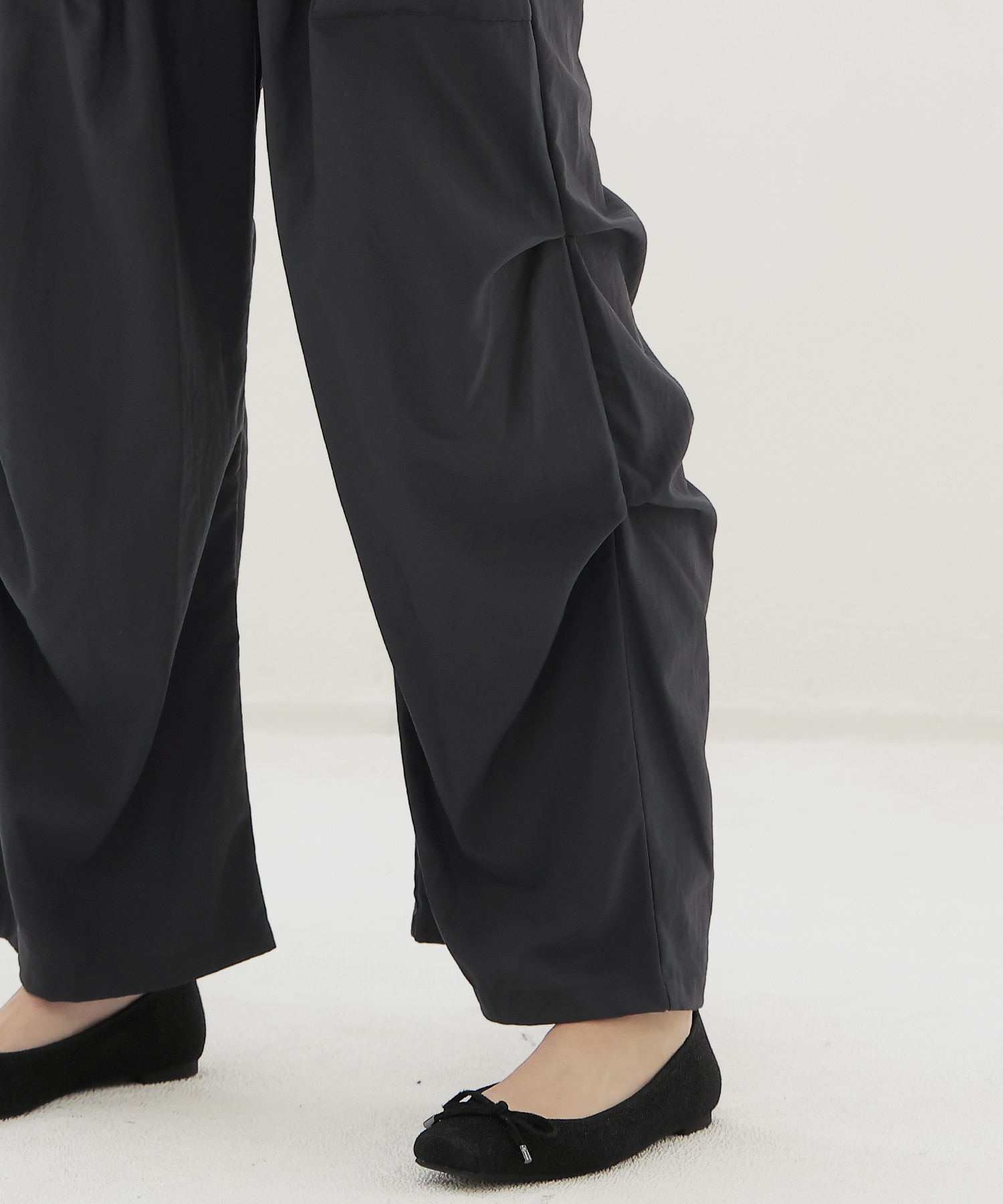 ＜Sugar Rose＞tuck design zip pants