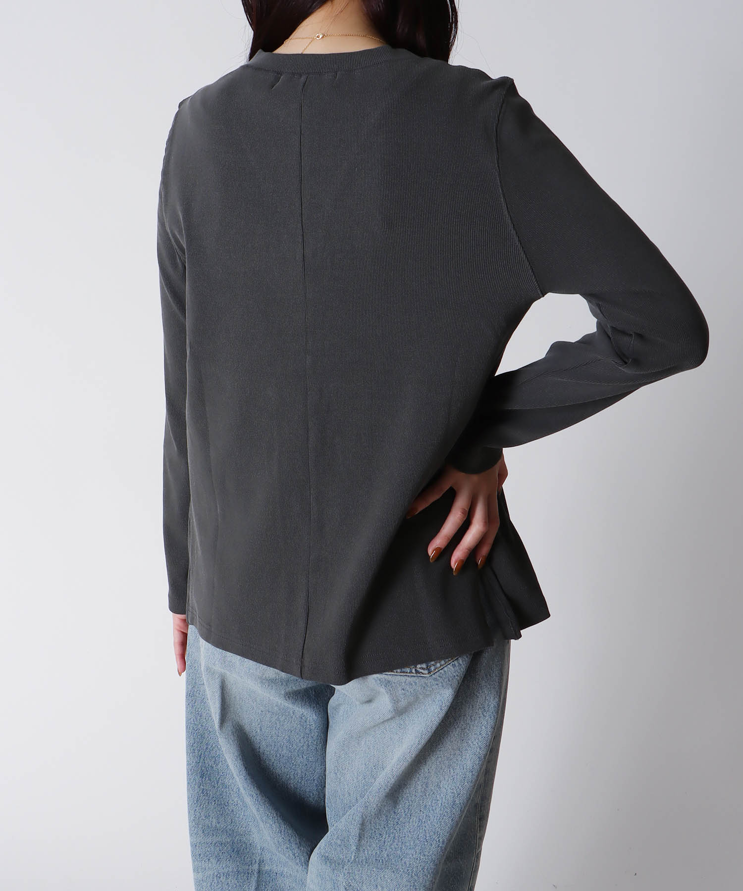 ＜Sugar Rose＞pigment slit cardigan