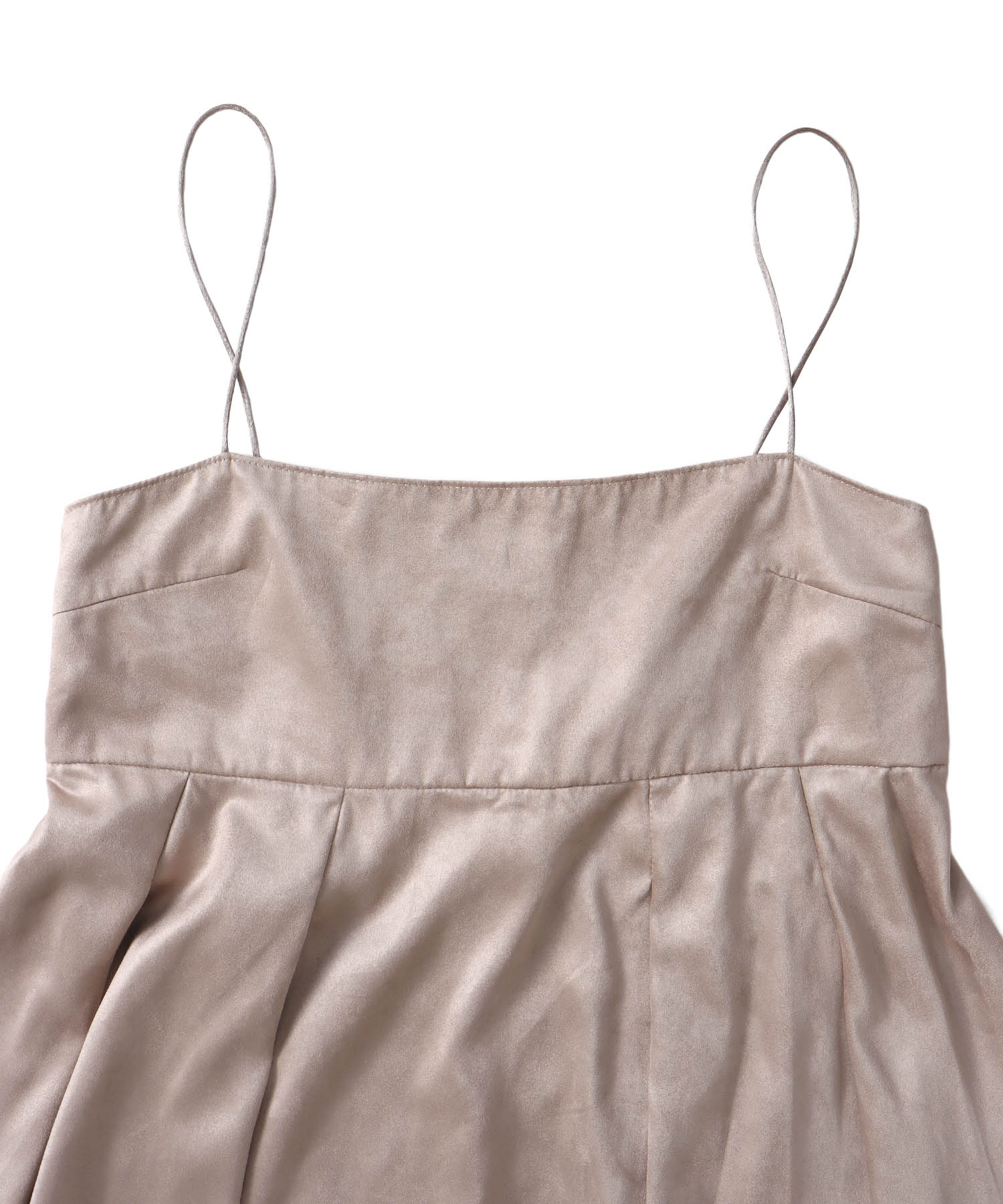 ＜B7＞suede peplum cami blouse