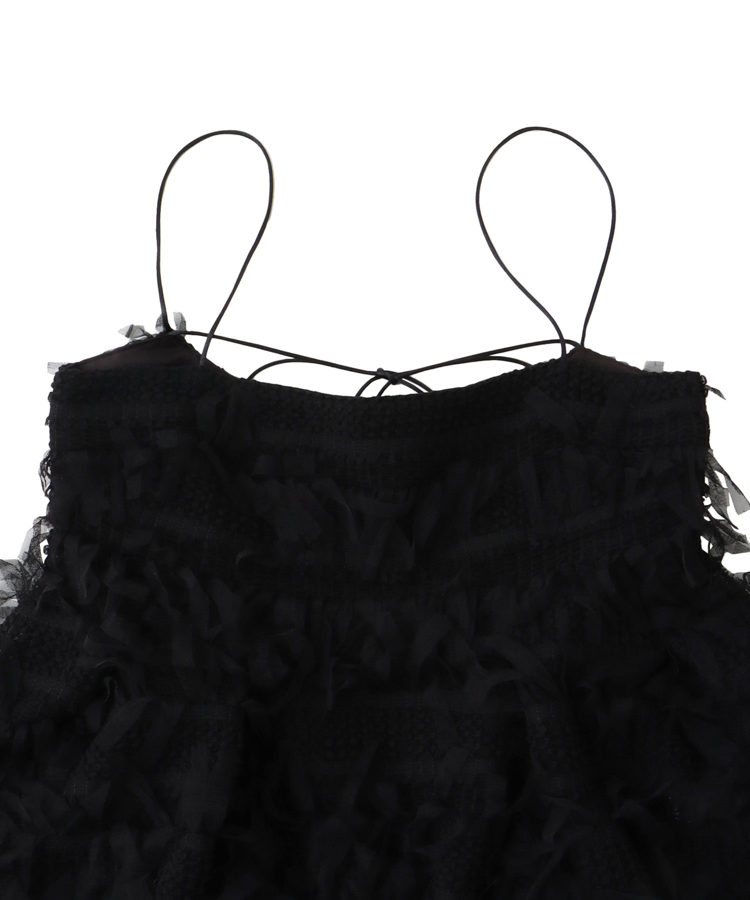 ＜B7＞fringe tulle cami