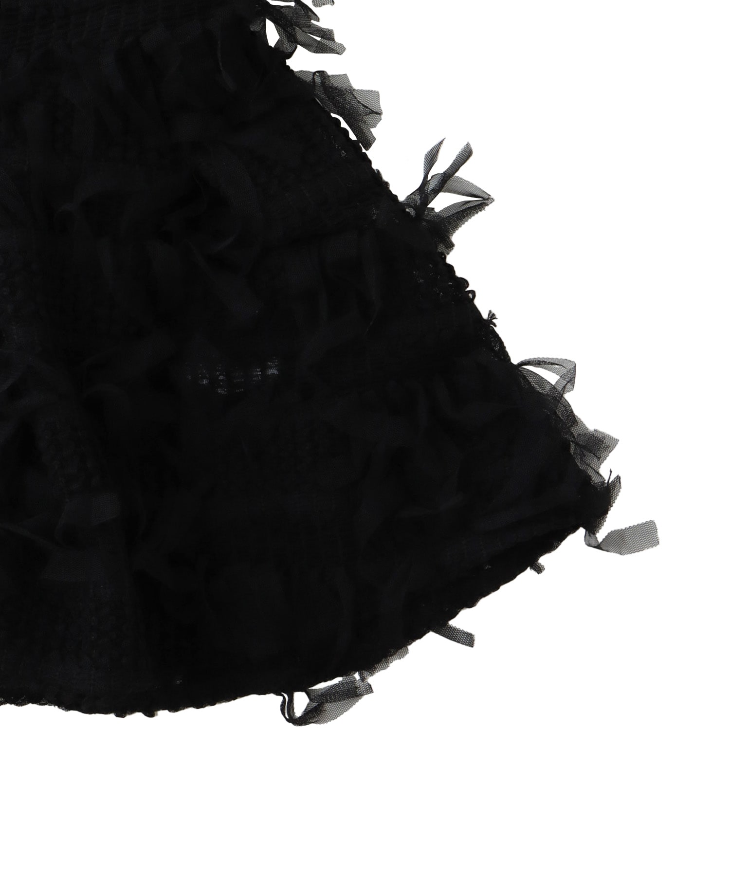 ＜B7＞fringe tulle cami